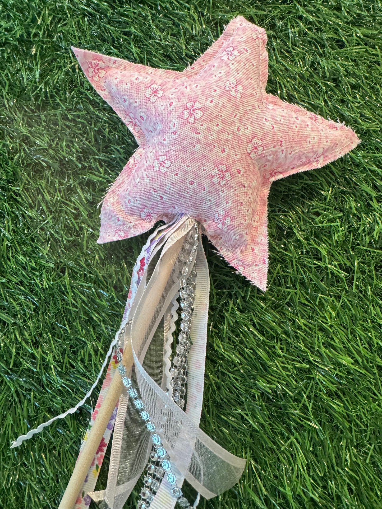 Pink Blossom - Magical Pretend Play Wand – Handmade Cotton Magic Wand for Kids – Imagination Play Toy