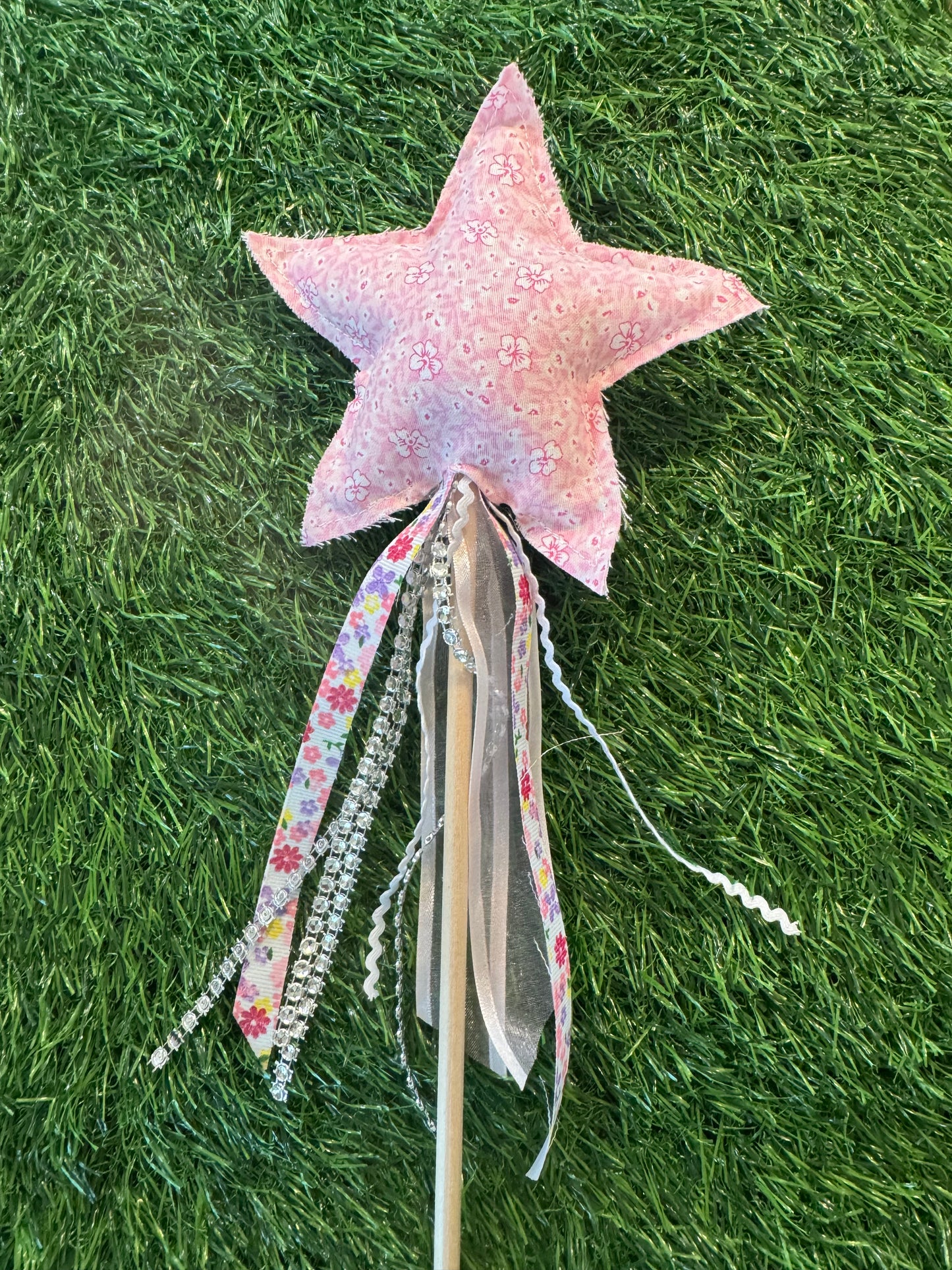 Pink Blossom - Magical Pretend Play Wand – Handmade Cotton Magic Wand for Kids – Imagination Play Toy