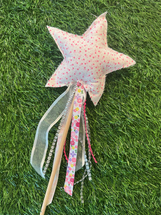 Tiny Hearts - Magical Pretend Play Wand – Handmade Cotton Magic Wand for Kids – Imagination Play Toy