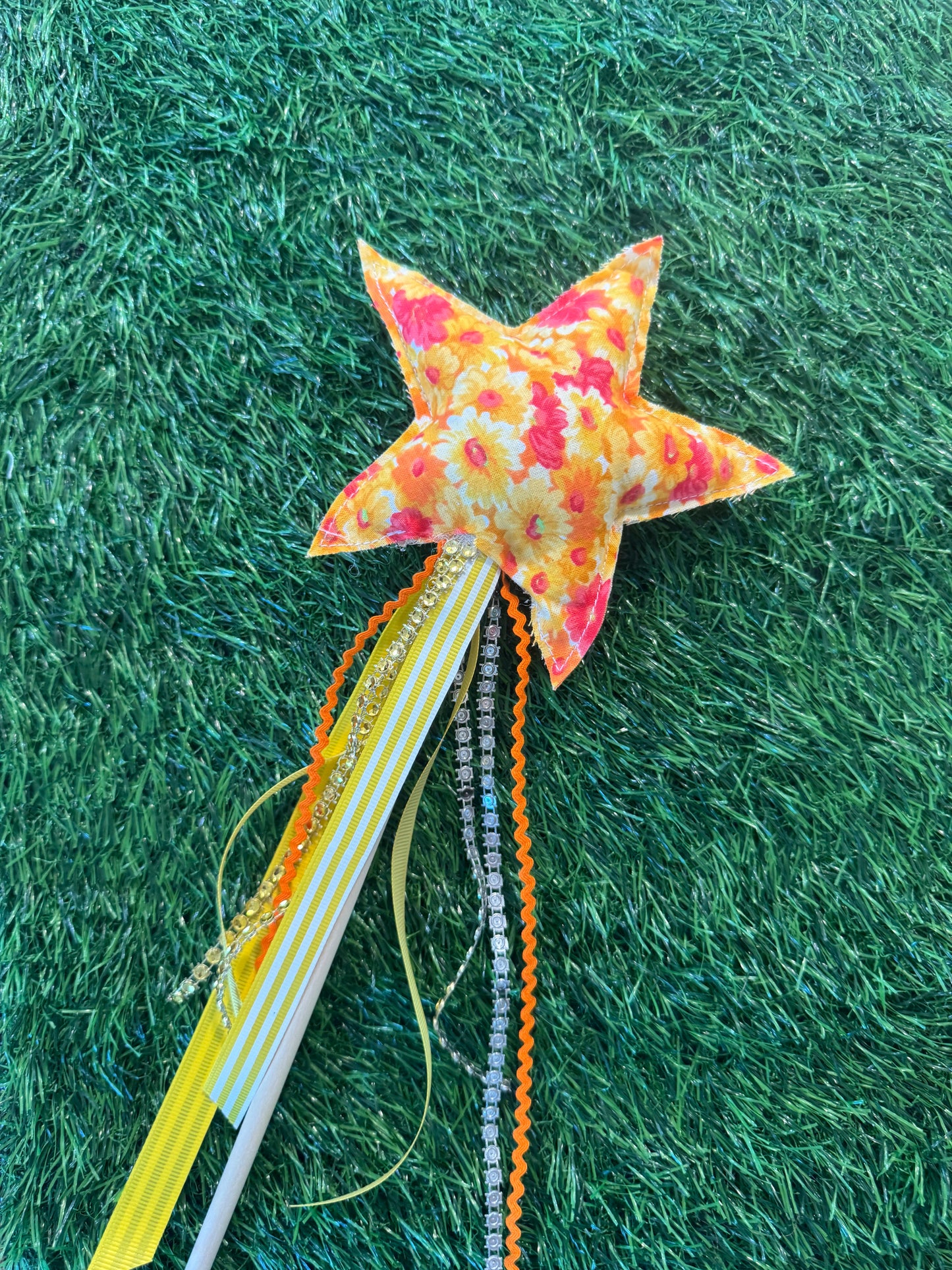 Yellow Daisy - Magical Pretend Play Wand – Handmade Cotton Magic Wand for Kids – Imagination Play Toy