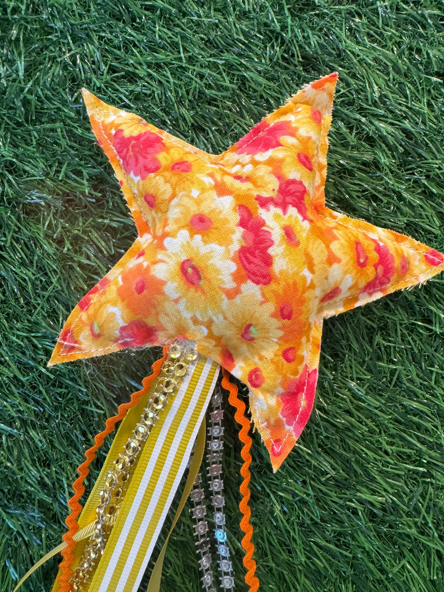 Yellow Daisy - Magical Pretend Play Wand – Handmade Cotton Magic Wand for Kids – Imagination Play Toy