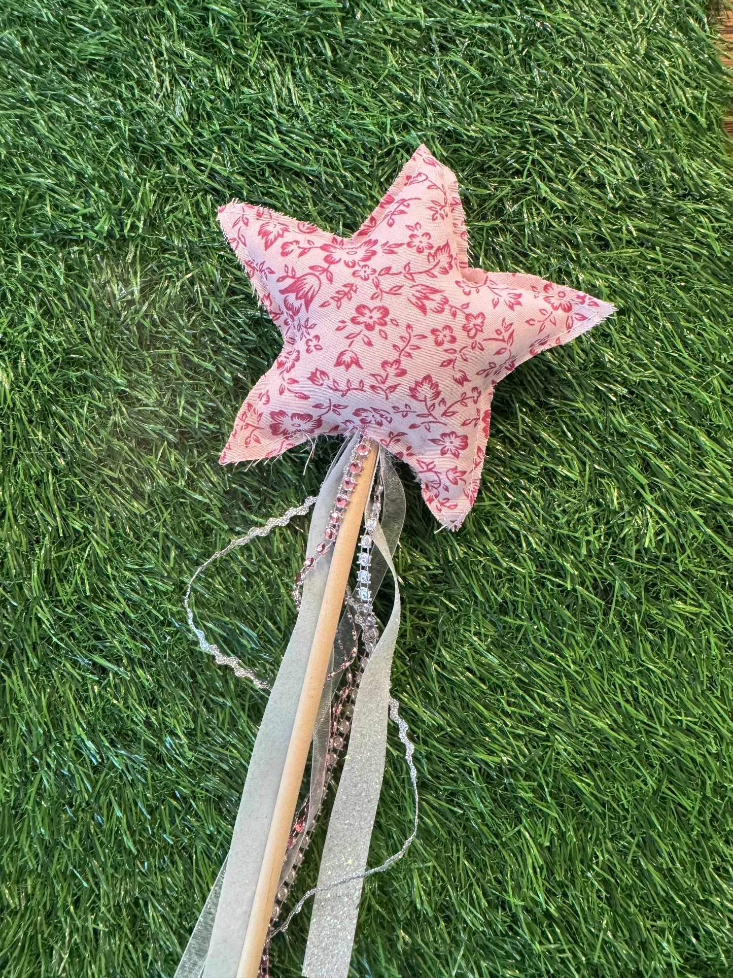 Vintage Garden Floral - Magical Pretend Play Wand – Handmade Cotton Magic Wand for Kids – Imagination Play Toy
