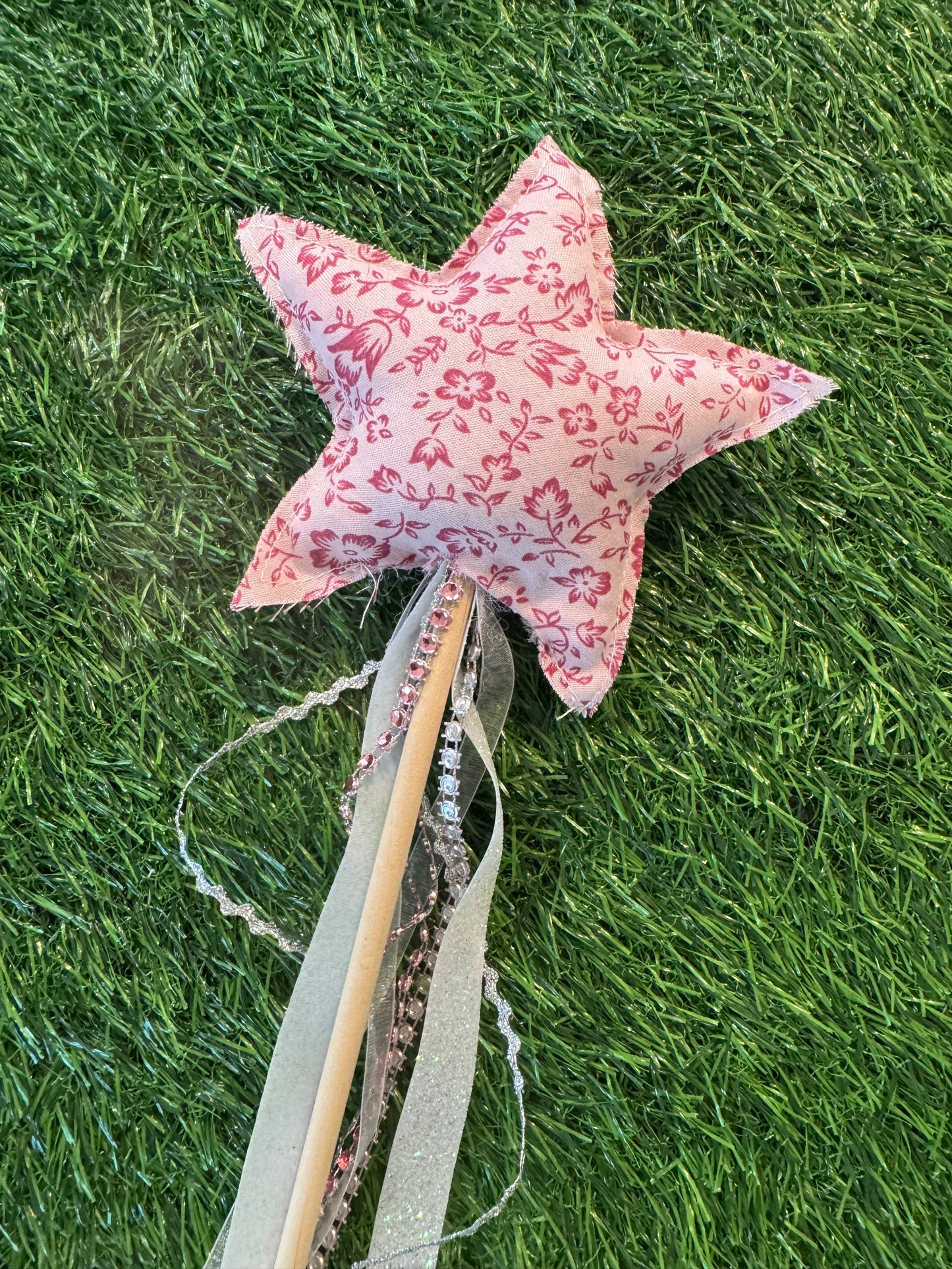 Vintage Garden Floral - Magical Pretend Play Wand – Handmade Cotton Magic Wand for Kids – Imagination Play Toy