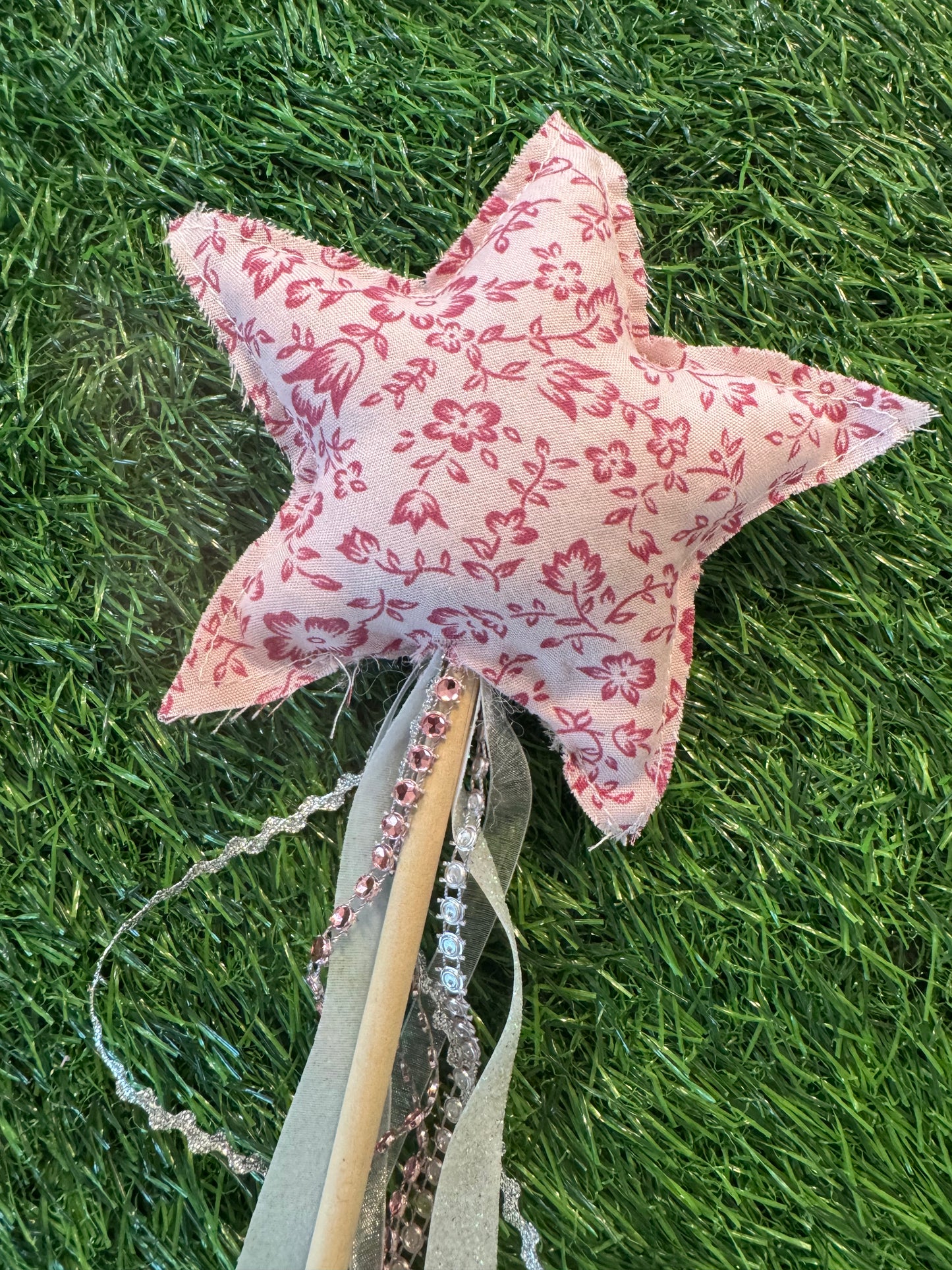 Vintage Garden Floral - Magical Pretend Play Wand – Handmade Cotton Magic Wand for Kids – Imagination Play Toy