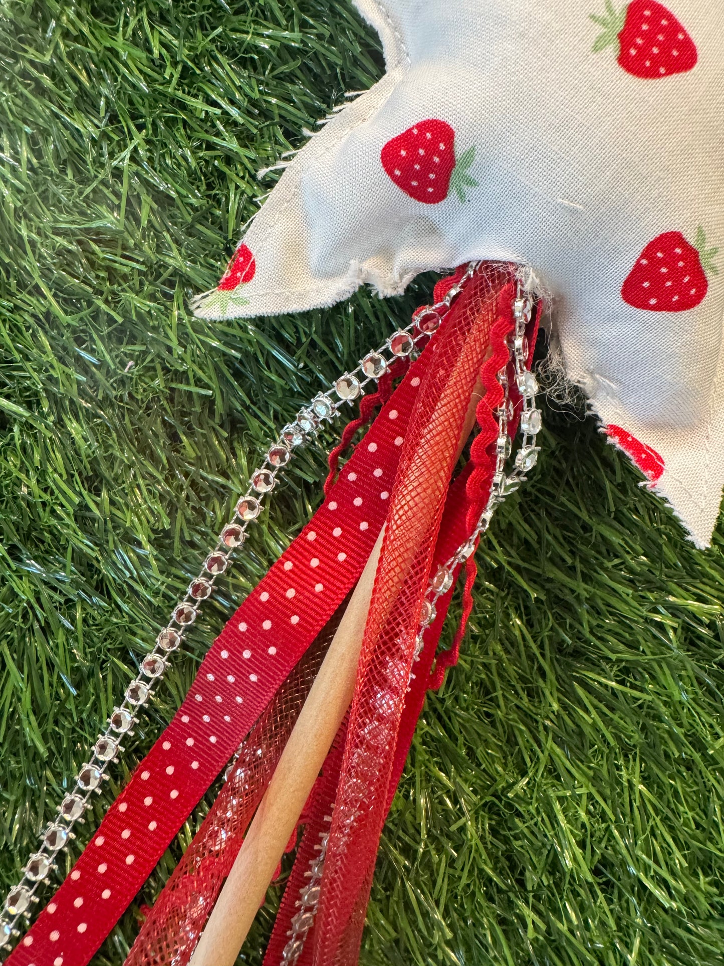 Strawberry - Magical Pretend Play Wand – Handmade Cotton Magic Wand for Kids – Imagination Play Toy