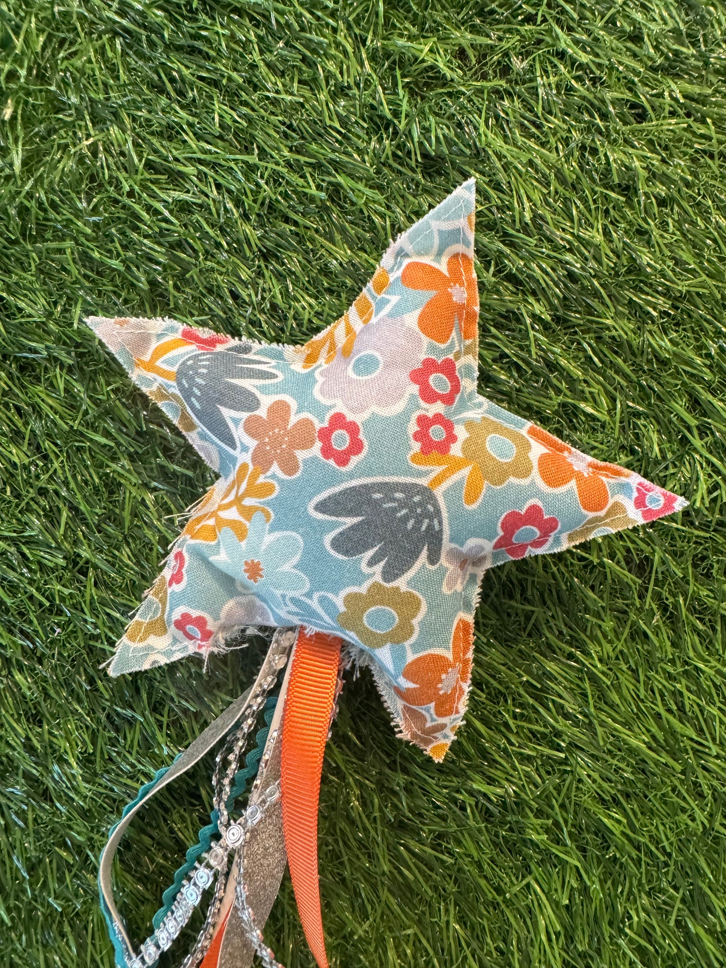 Retro Floral - Magical Pretend Play Wand – Handmade Cotton Magic Wand for Kids – Imagination Play Toy