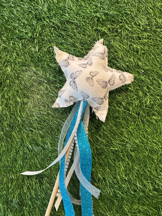 Butterflies - Magical Pretend Play Wand – Handmade Cotton Magic Wand for Kids – Imagination Play Toy