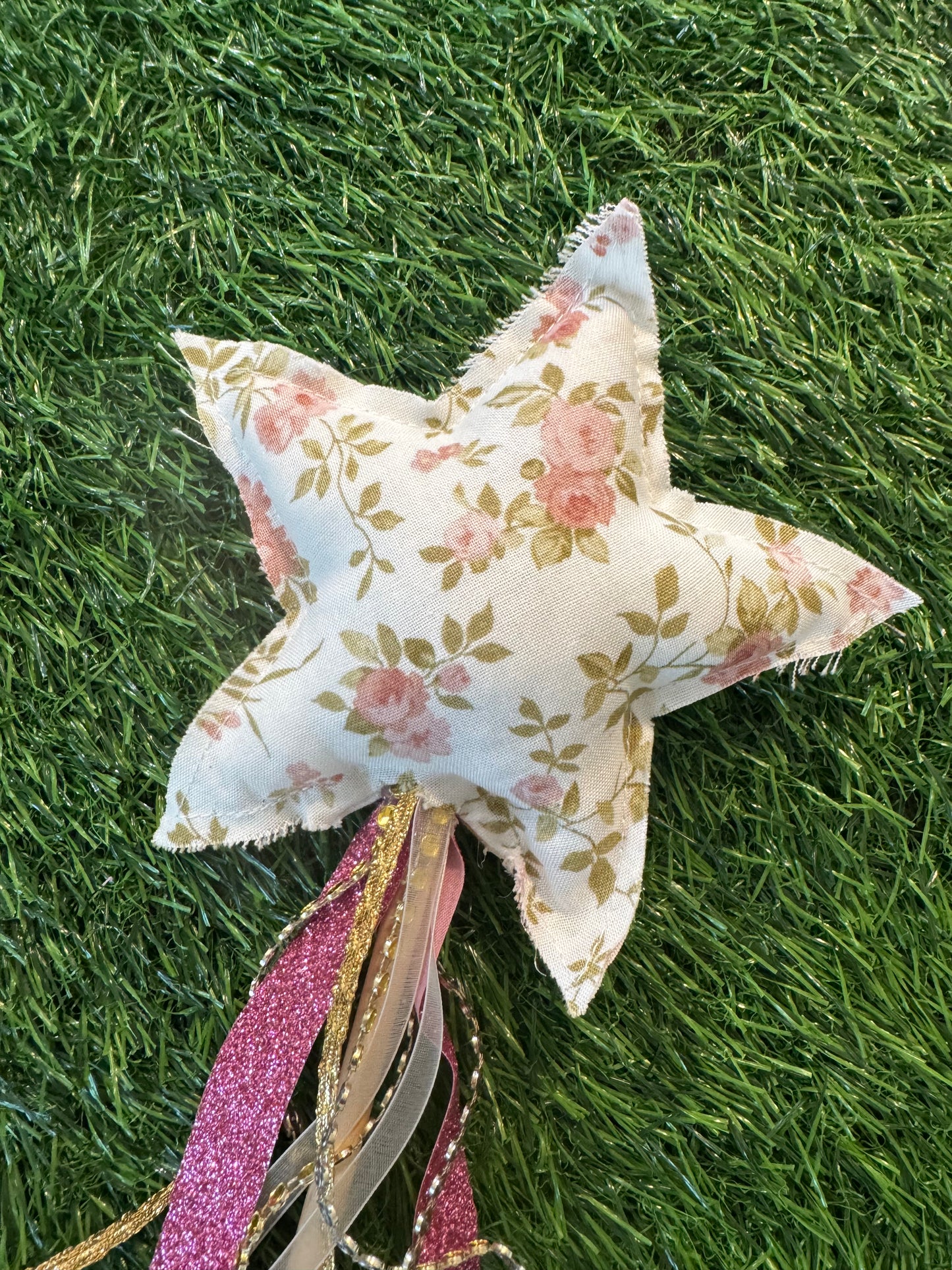 Vintage Floral - Magical Pretend Play Wand – Handmade Cotton Magic Wand for Kids – Imagination Play Toy