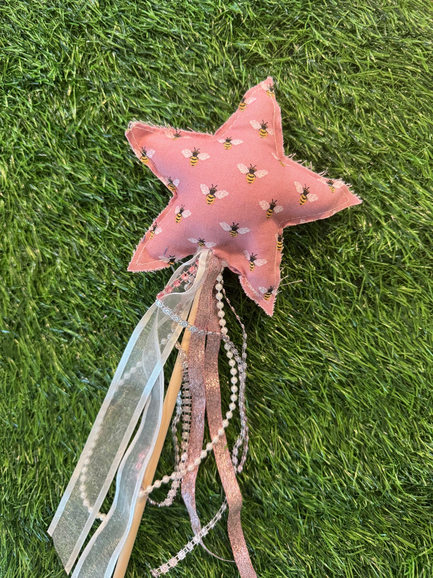 Honey Bee - Magical Pretend Play Wand – Handmade Cotton Magic Wand for Kids – Imagination Play Toy