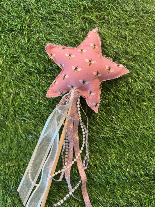 Honey Bee - Magical Pretend Play Wand – Handmade Cotton Magic Wand for Kids – Imagination Play Toy
