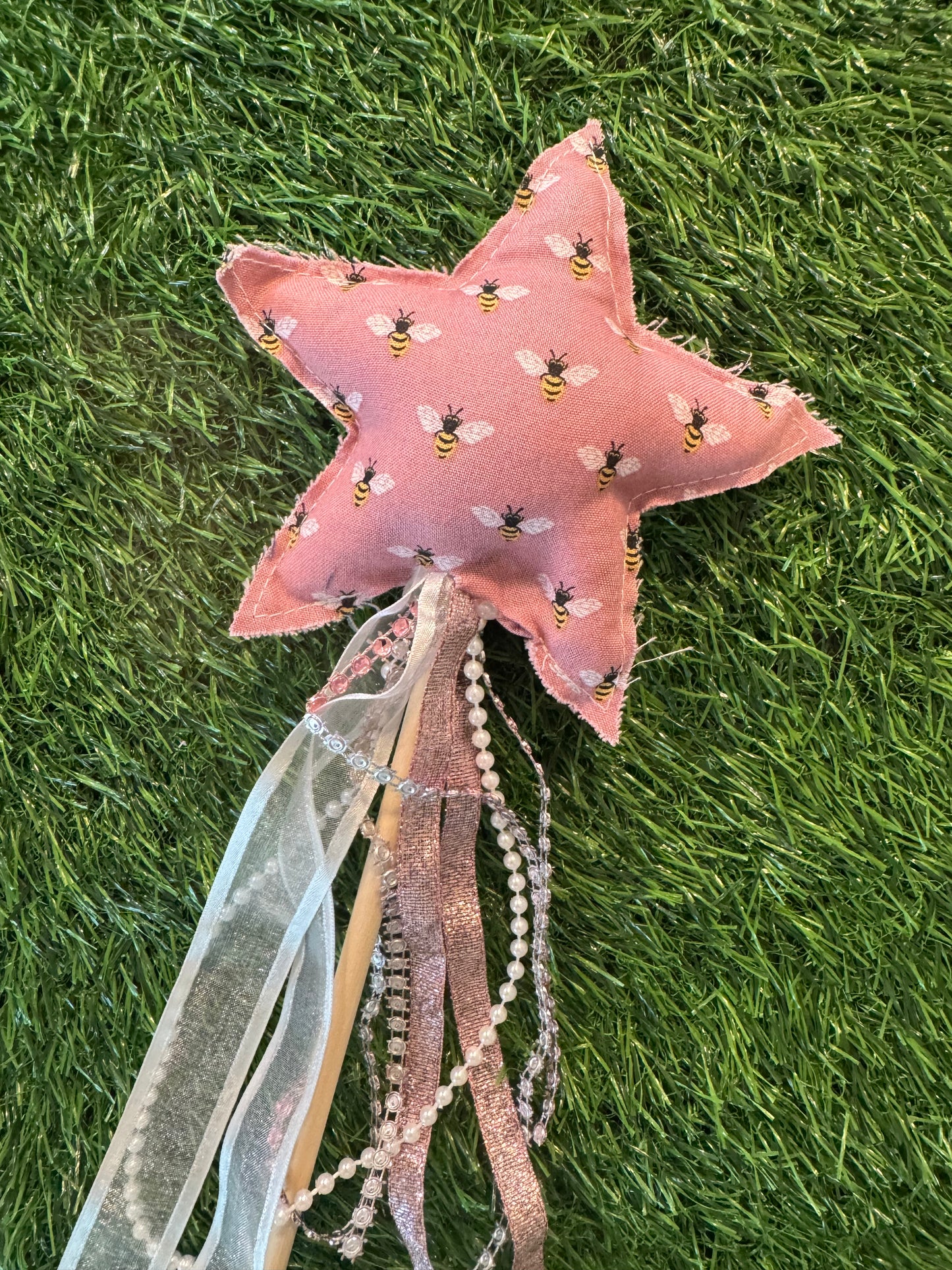 Honey Bee - Magical Pretend Play Wand – Handmade Cotton Magic Wand for Kids – Imagination Play Toy