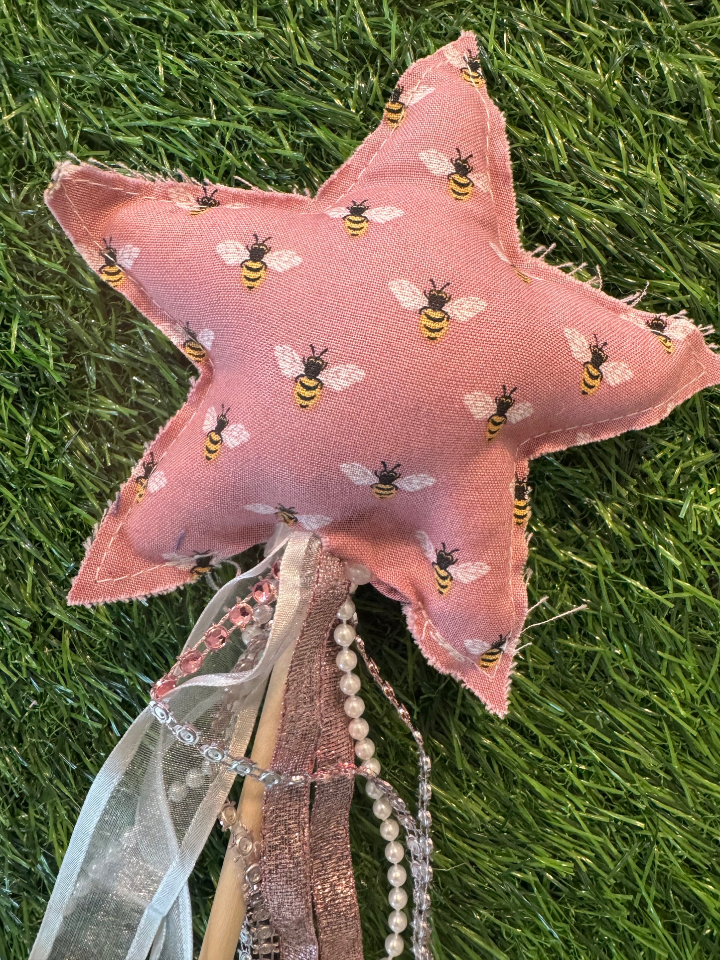 Honey Bee - Magical Pretend Play Wand – Handmade Cotton Magic Wand for Kids – Imagination Play Toy