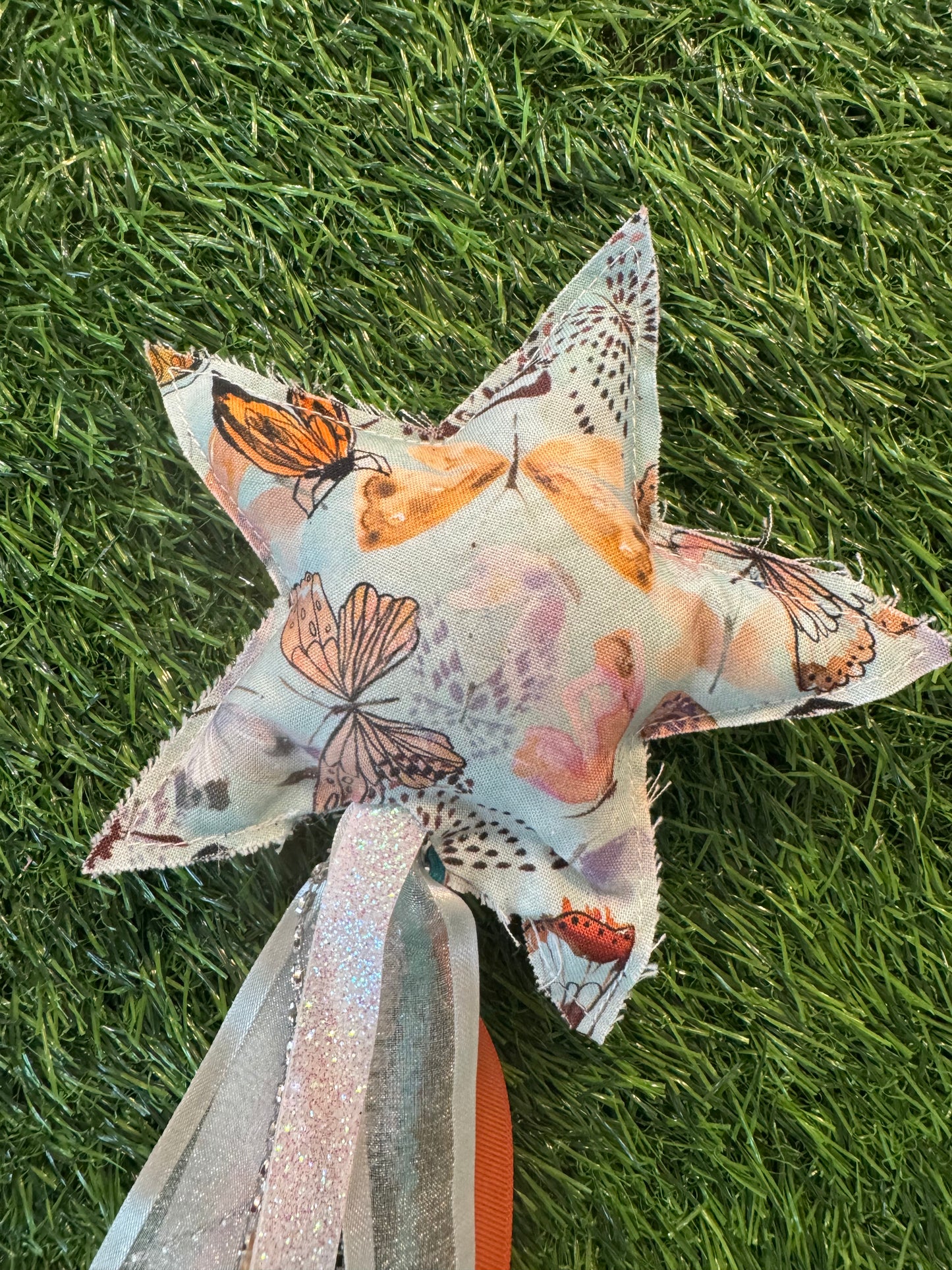 Colorful Butterflies - Magical Pretend Play Wand – Handmade Cotton Magic Wand for Kids – Imagination Play Toy