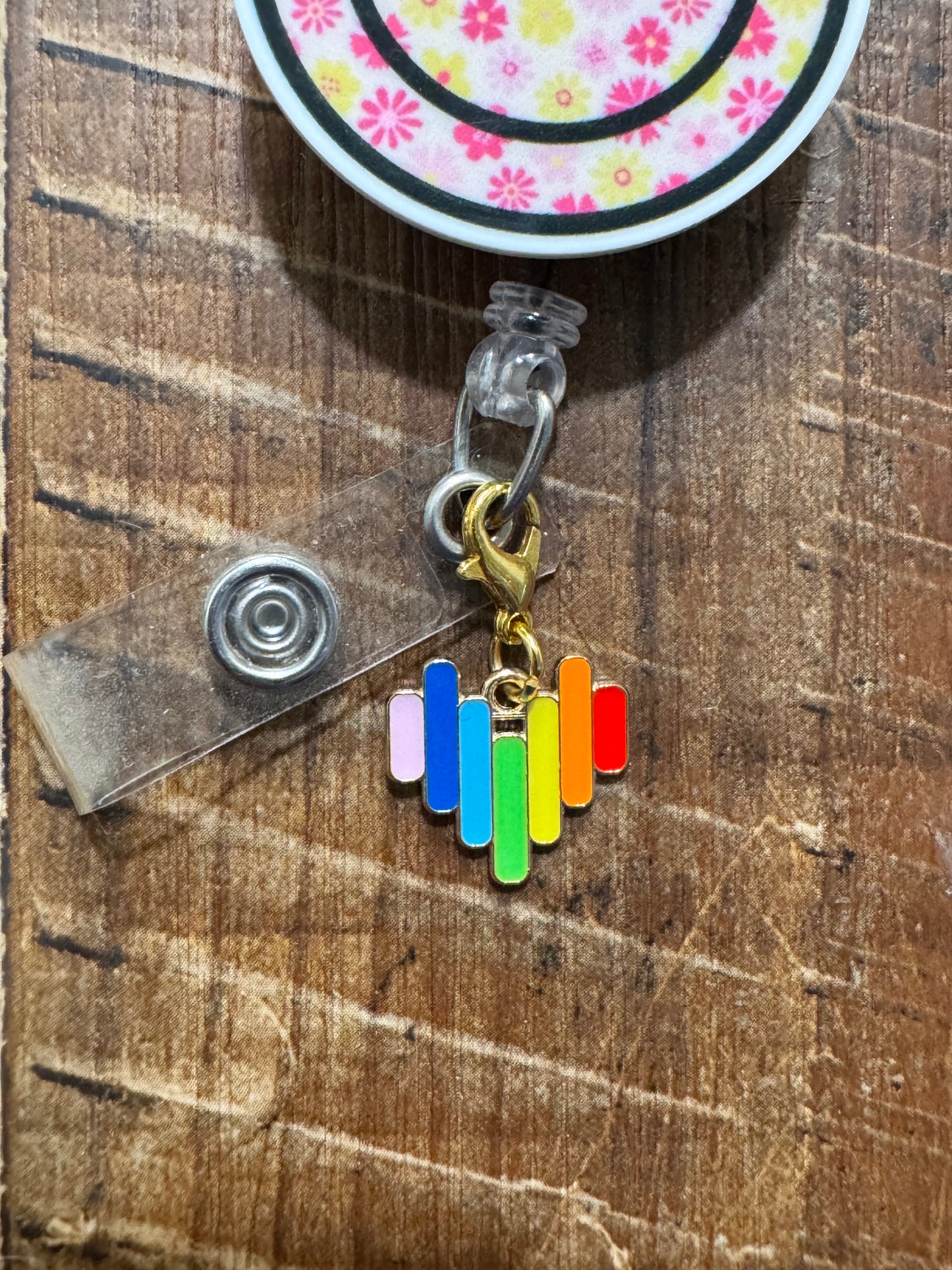 "Safe Space" Pride ID Badge Charm - Rainbow Accessory for Nurses, Teachers, & Social Workers - Inclusive Workplace Signaler - LGBTQ+ Allyship Badge Flair