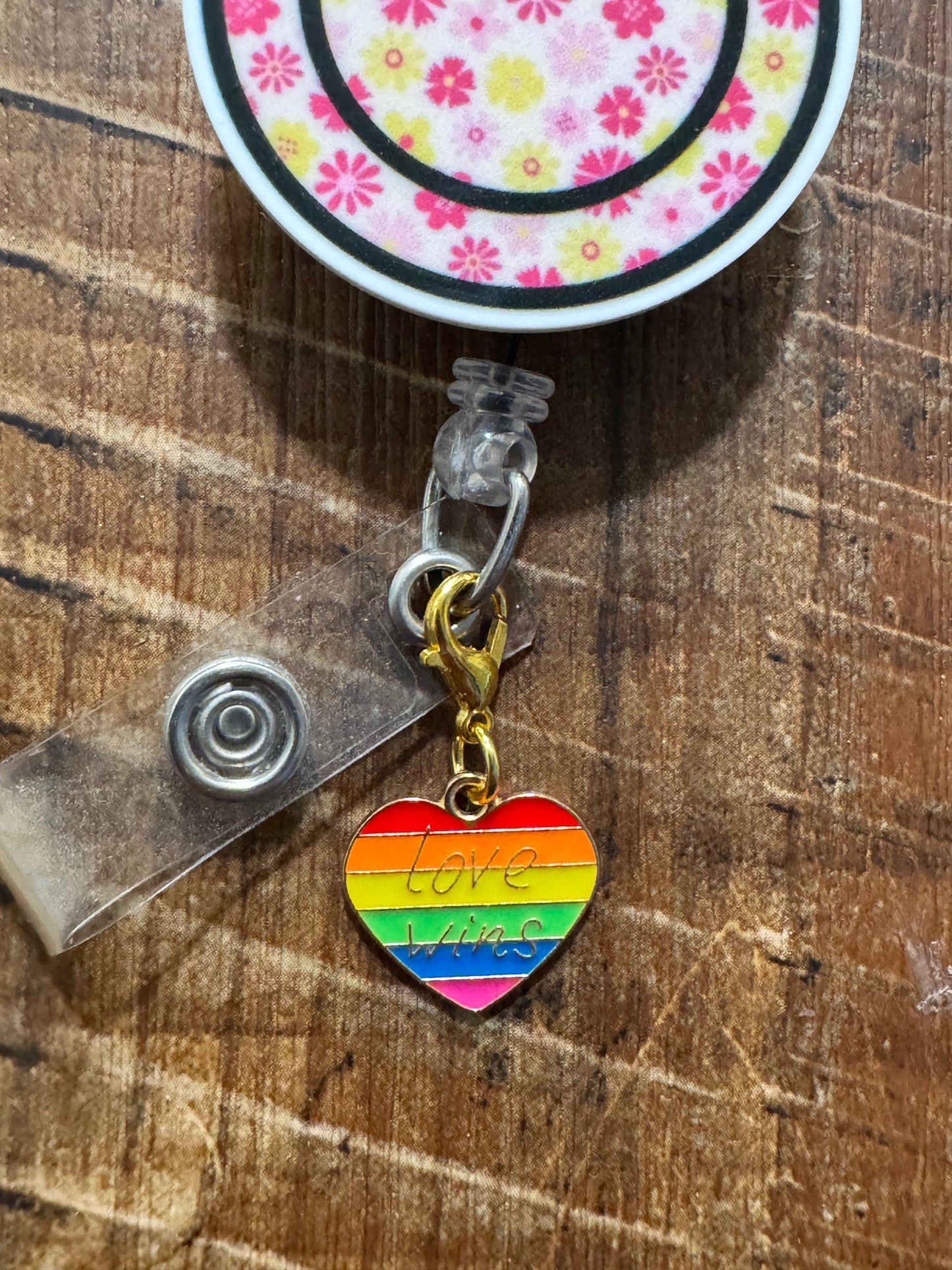 "Safe Space" Pride ID Badge Charm - Rainbow Accessory for Nurses, Teachers, & Social Workers - Inclusive Workplace Signaler - LGBTQ+ Allyship Badge Flair