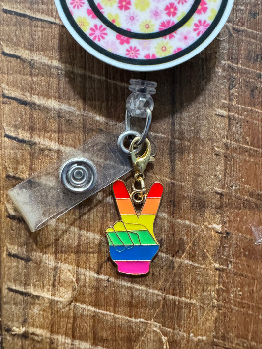 "Safe Space" Pride ID Badge Charm - Rainbow Accessory for Nurses, Teachers, & Social Workers - Inclusive Workplace Signaler - LGBTQ+ Allyship Badge Flair