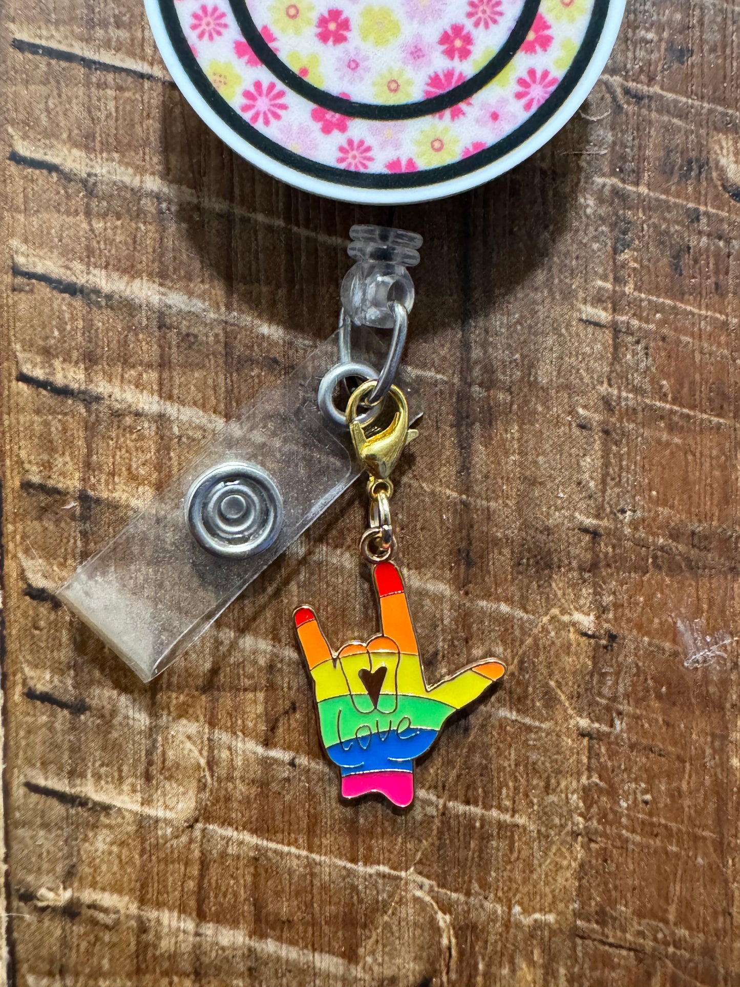 "Safe Space" Pride ID Badge Charm - Rainbow Accessory for Nurses, Teachers, & Social Workers - Inclusive Workplace Signaler - LGBTQ+ Allyship Badge Flair