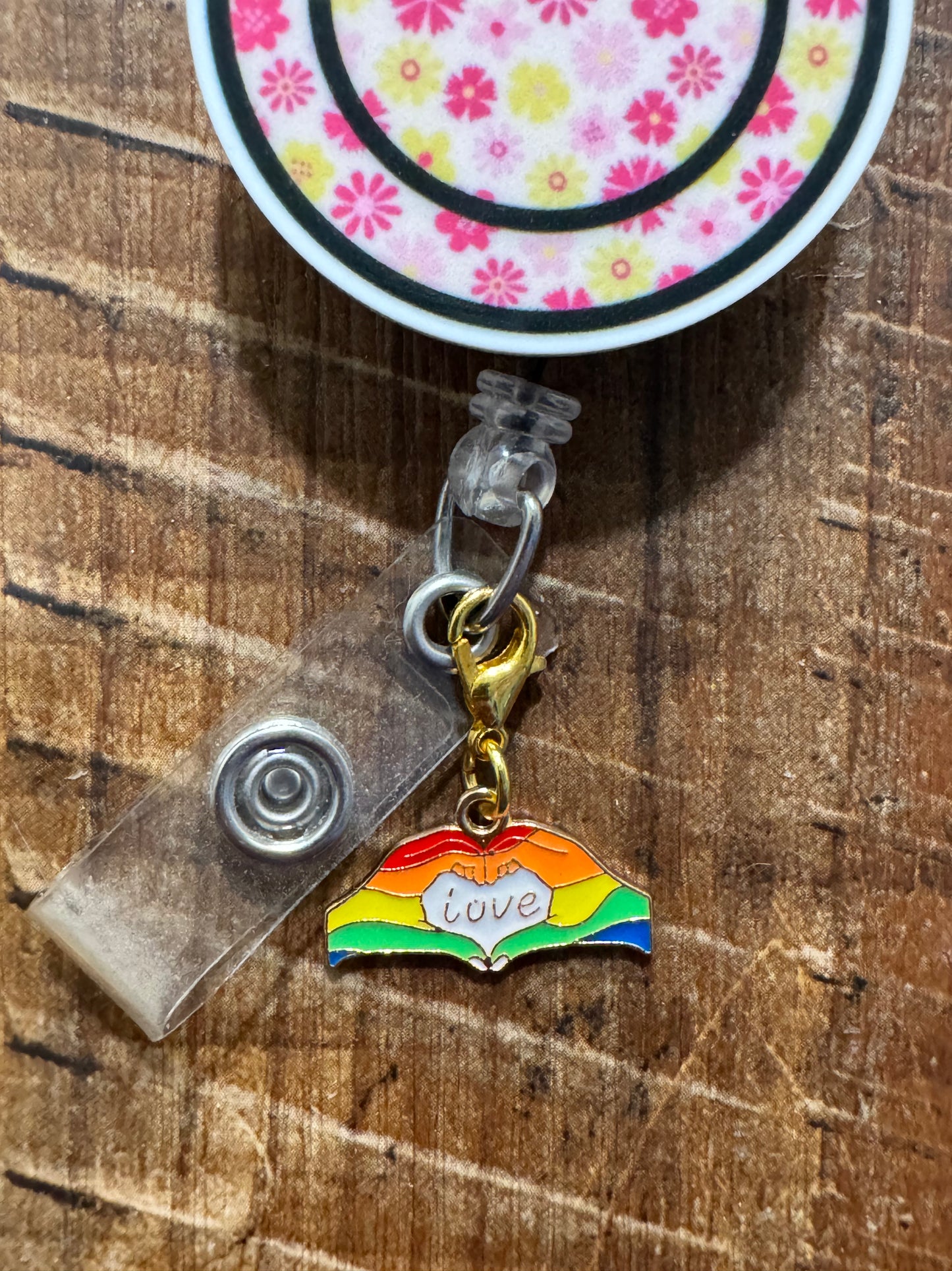 "Safe Space" Pride ID Badge Charm - Rainbow Accessory for Nurses, Teachers, & Social Workers - Inclusive Workplace Signaler - LGBTQ+ Allyship Badge Flair