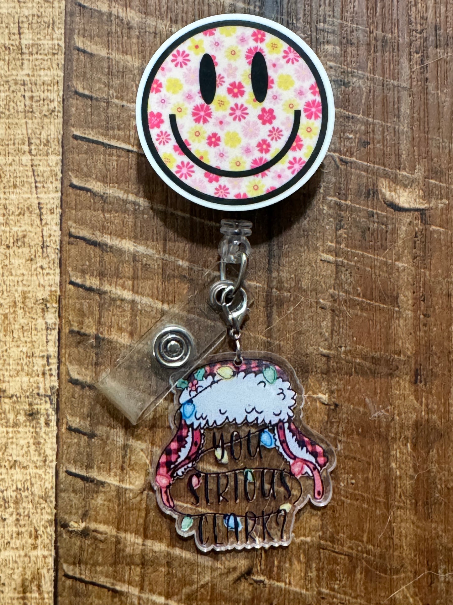 You Serious Clark ID Badge Reel Charm – Funny Christmas Movie Badge Reel Charm – Nurse & Teacher Gift