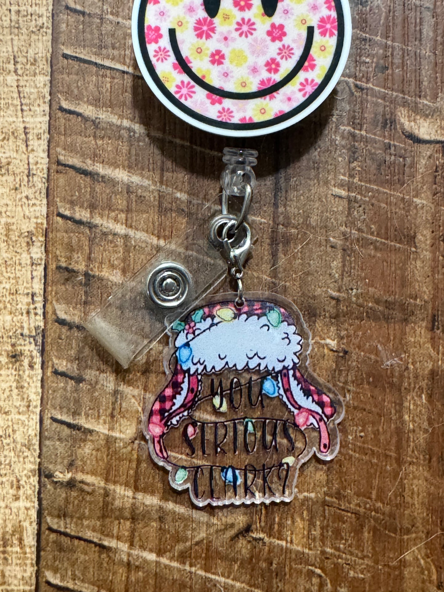 You Serious Clark ID Badge Reel Charm – Funny Christmas Movie Badge Reel Charm – Nurse & Teacher Gift