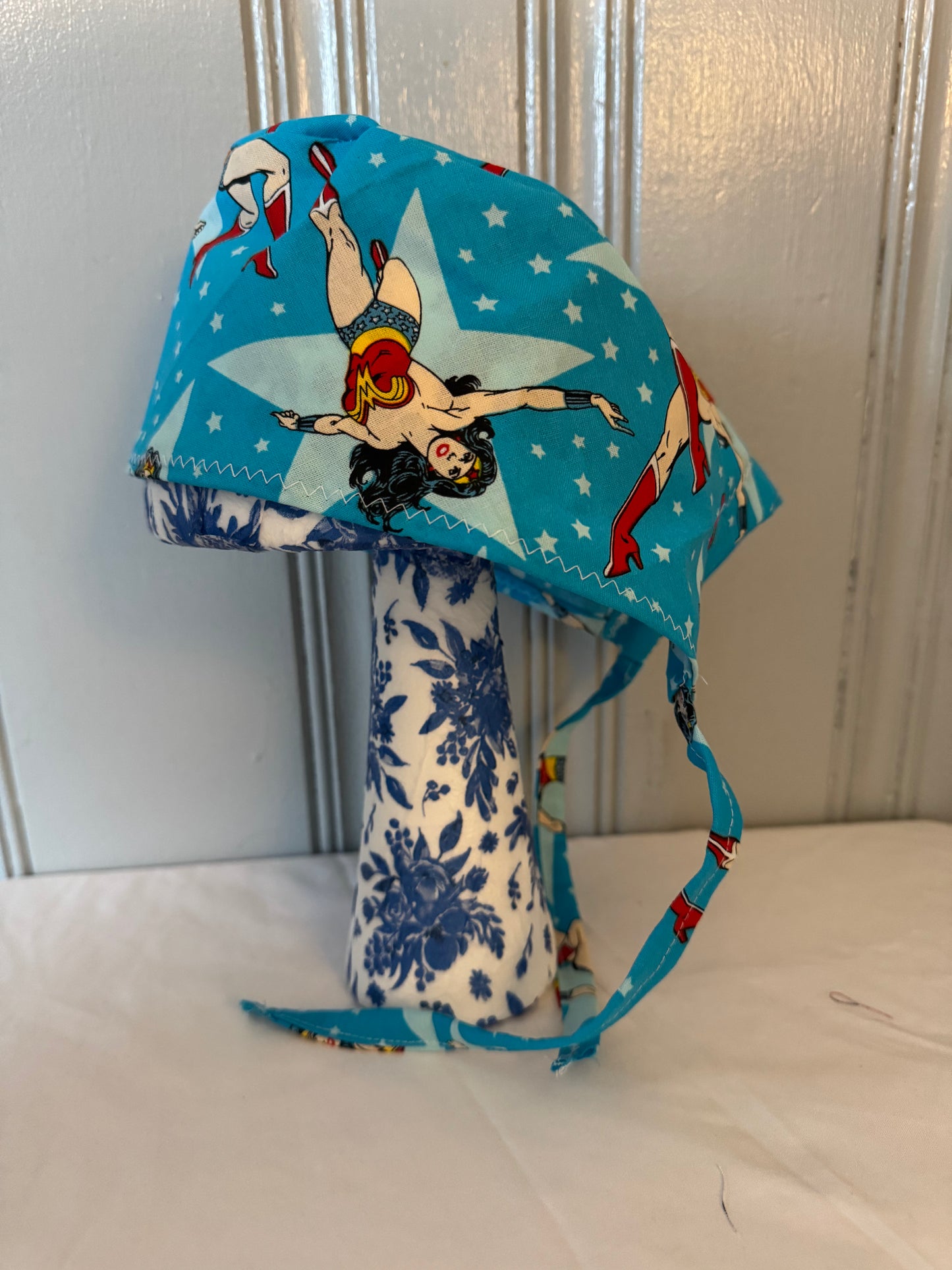 Super Hero Scrub Cap – Fun Tie-Back Surgical Hat – Adjustable Tie - Back Surgical Hat - Scrub Cap