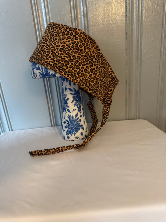 Animal Print Scrub Cap – Fun Tie-Back Surgical Hat – Adjustable Tie - Back Surgical Hat - Scrub Cap