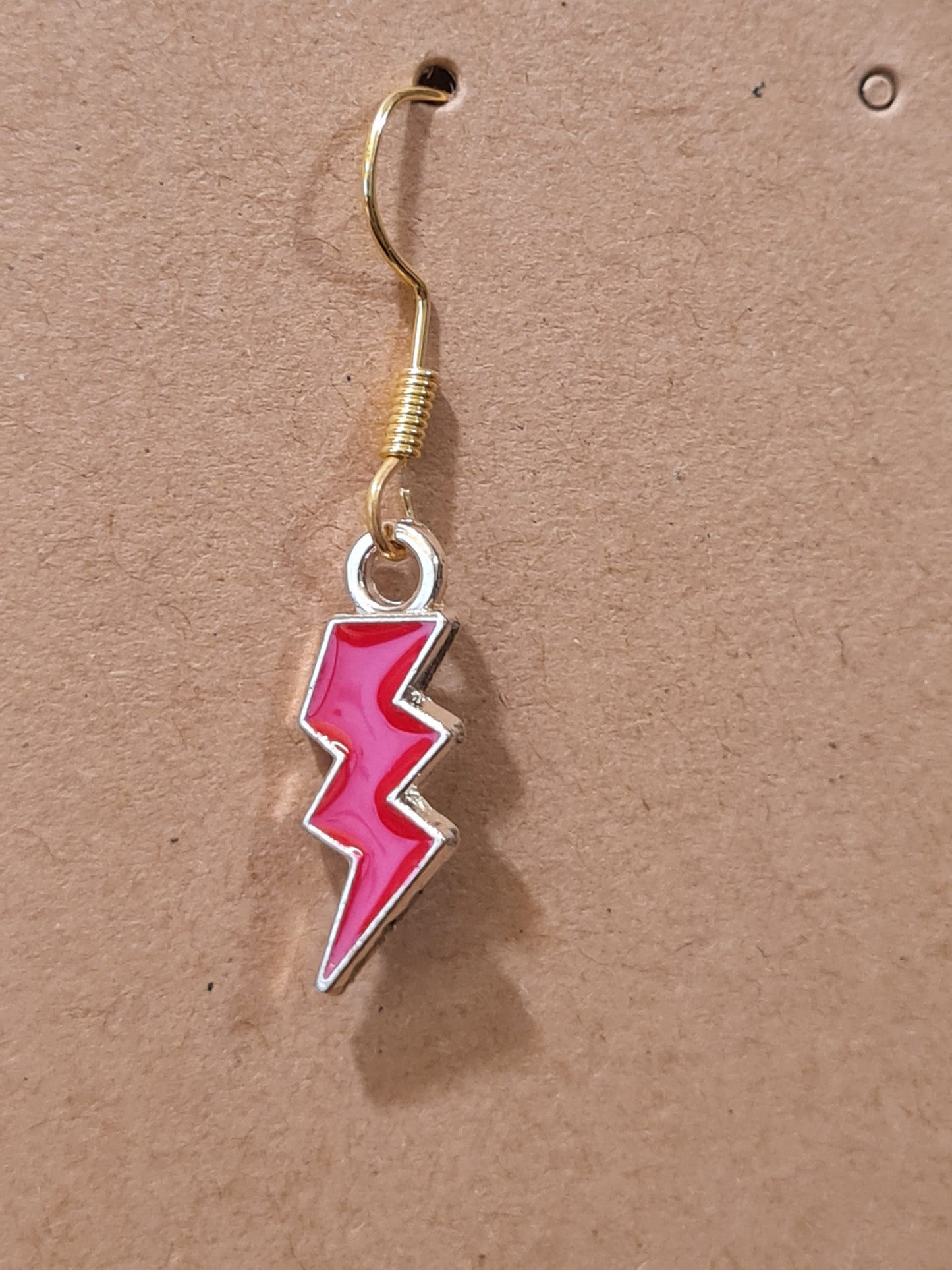 Lightning Bolt Earrings - 10 Color Options ~ Stainless Fish Hook Posts