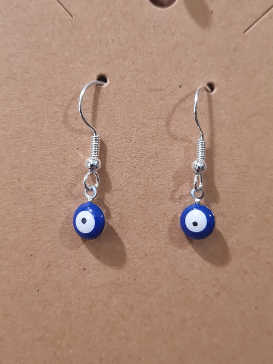 Evil Eye Earrings ~ Stainless Fish Hook Posts