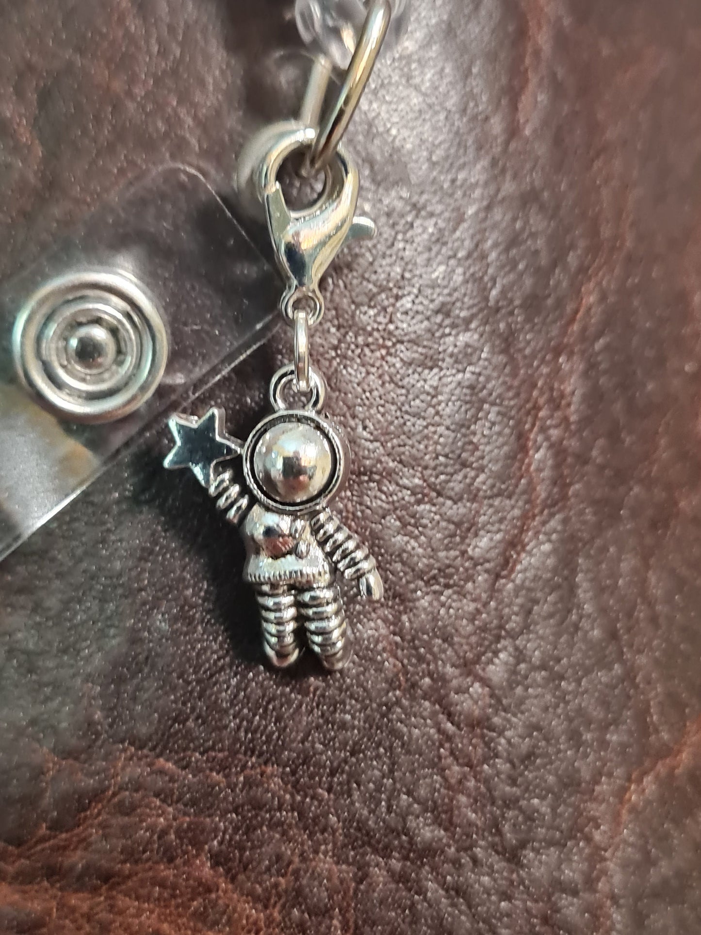 Astronaut ~ ID Badge Reel Charm ~ Custom Made ~ Badge Buddy ~ Badge Accessories