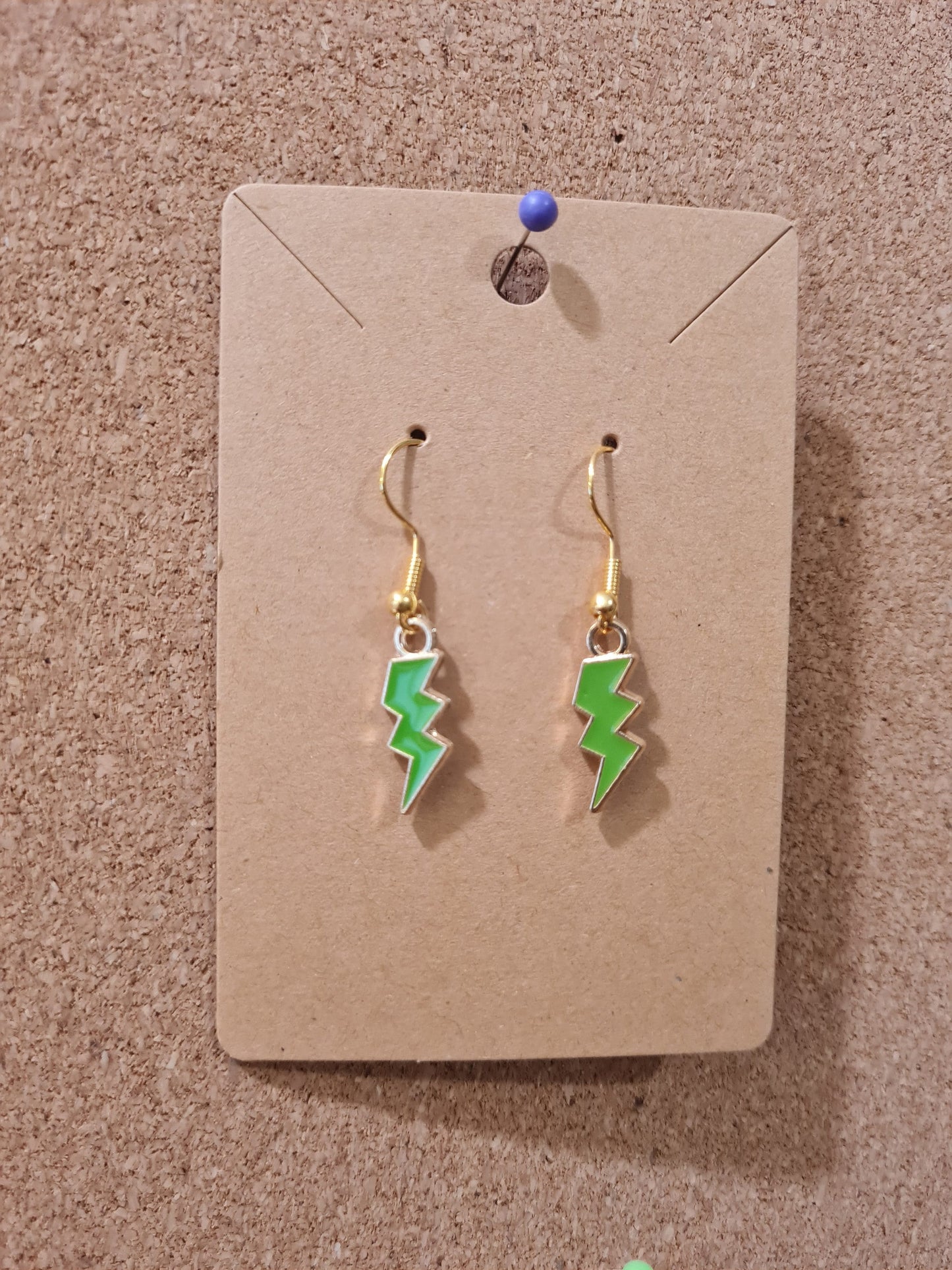 Lightning Bolt Earrings - 10 Color Options ~ Stainless Fish Hook Posts