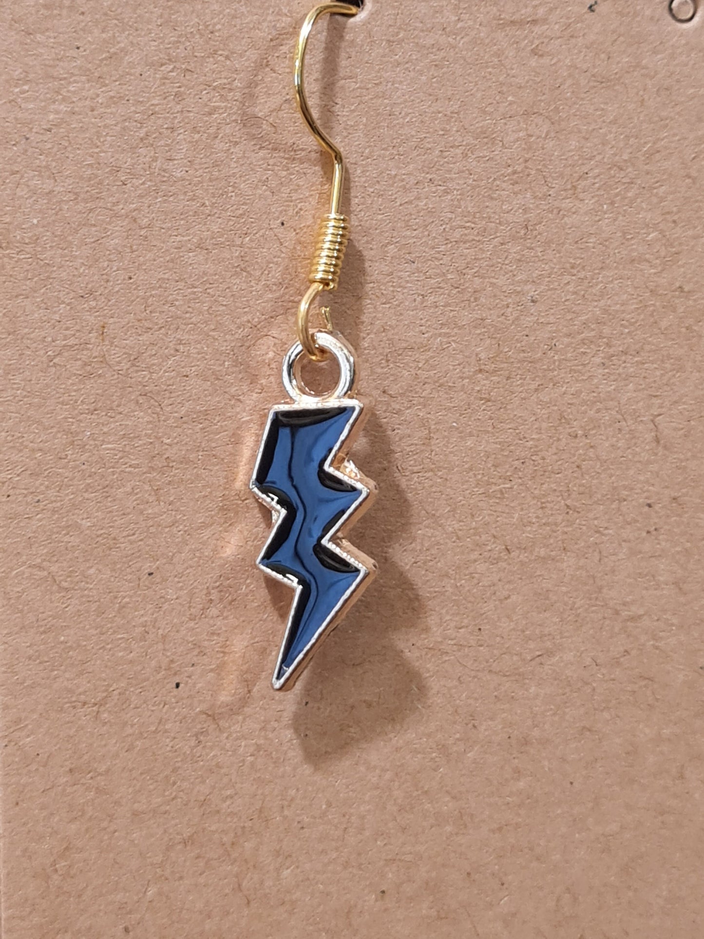 Lightning Bolt Earrings - 10 Color Options ~ Stainless Fish Hook Posts