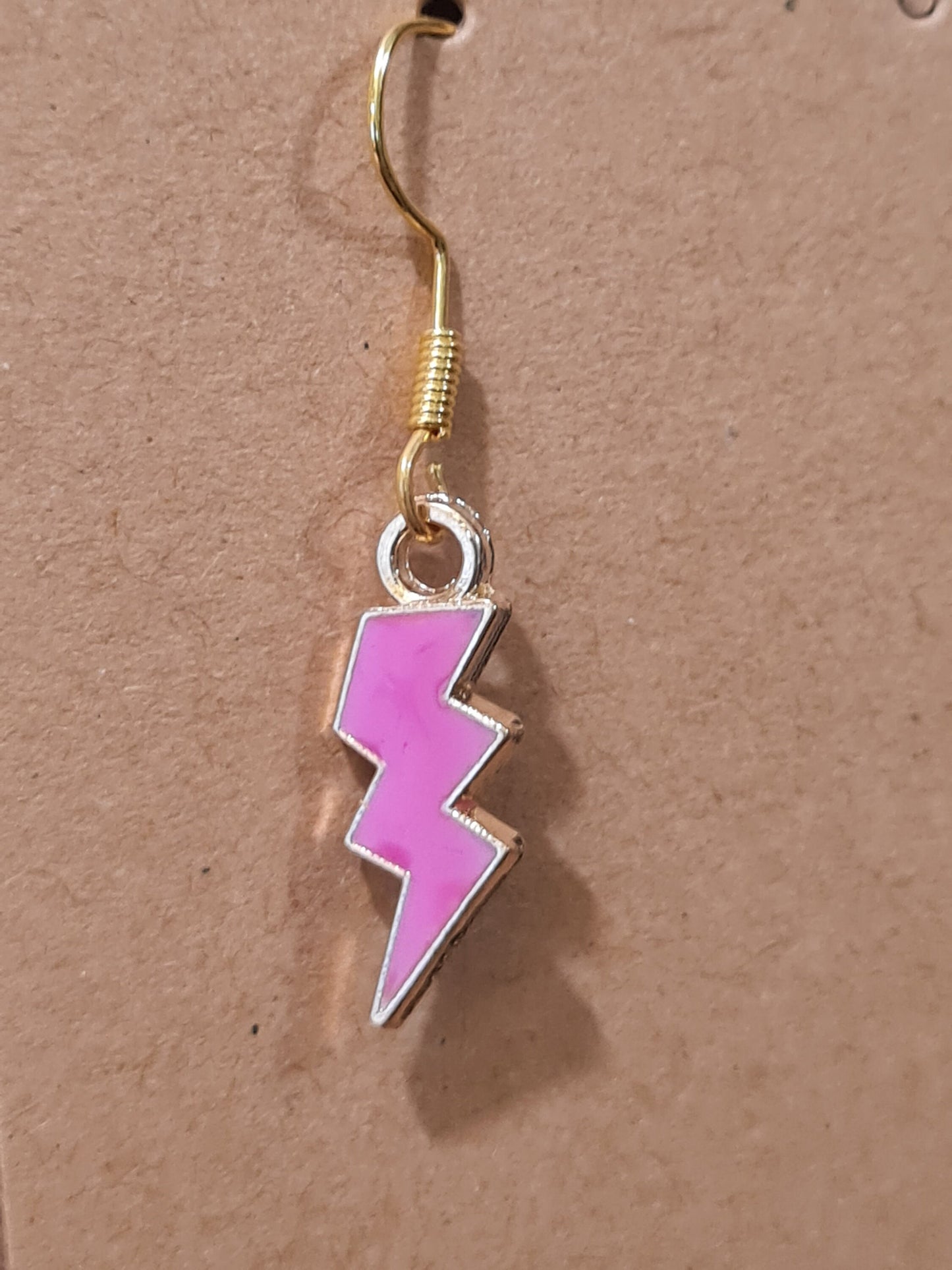 Lightning Bolt Earrings - 10 Color Options ~ Stainless Fish Hook Posts