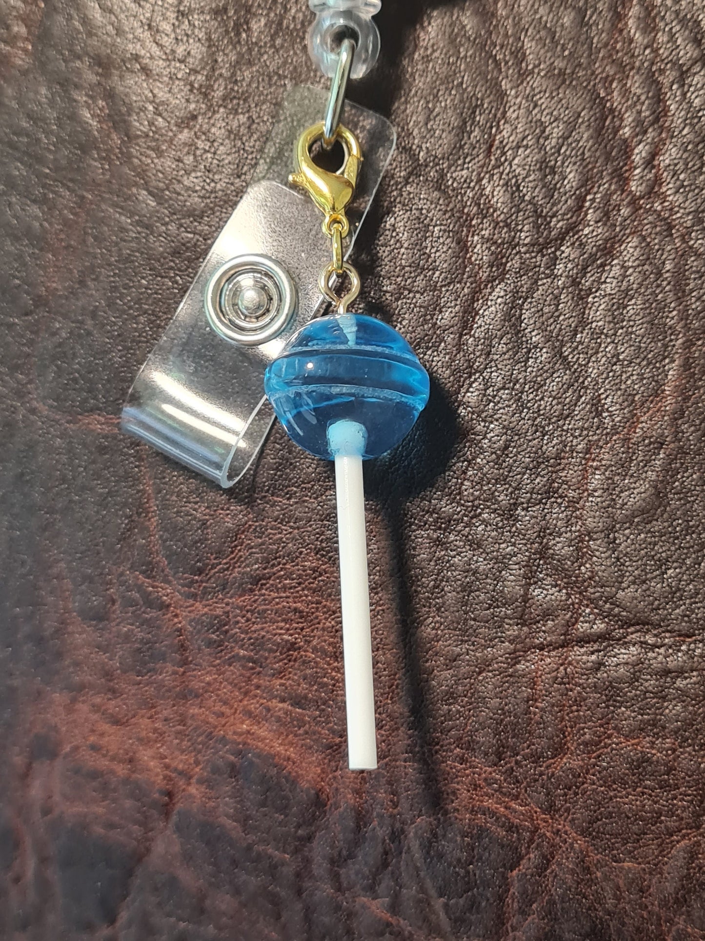 Lollipop ~ ID Badge Reel Charm ~ Sucker ~ Custom Made Charms ~ Badge Buddy ~ Badge Accessories
