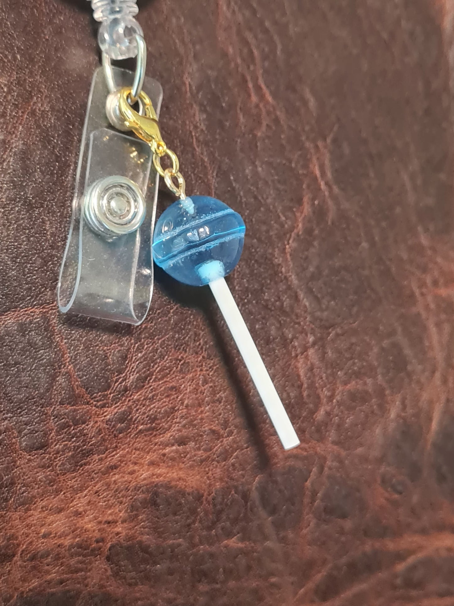 Lollipop ~ ID Badge Reel Charm ~ Sucker ~ Custom Made Charms ~ Badge Buddy ~ Badge Accessories
