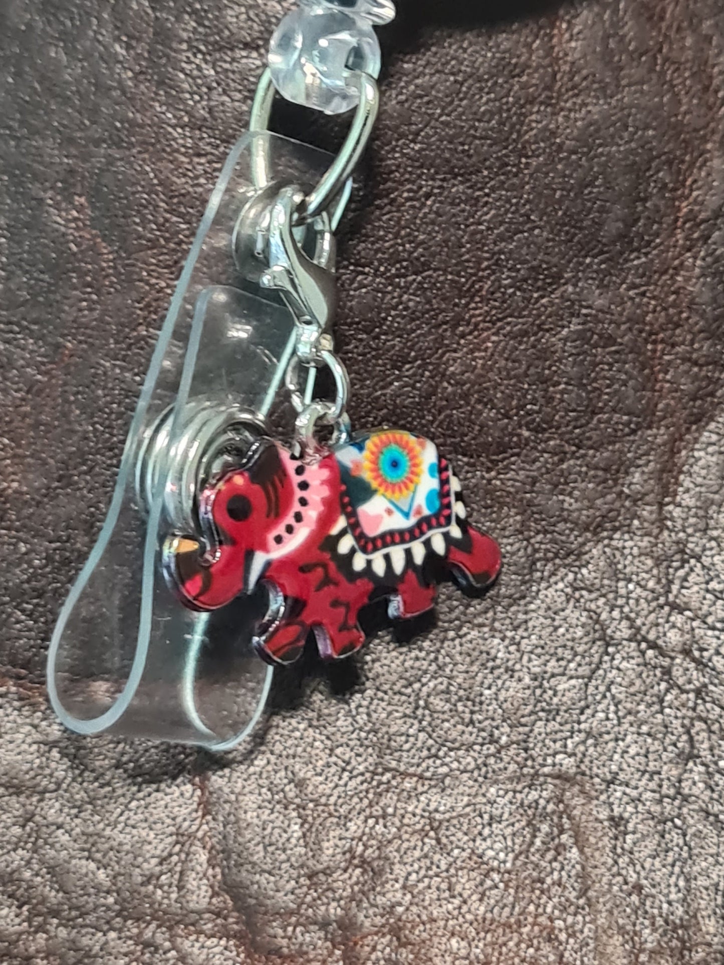 Lucky Elephant ~ ID Badge Reel Charm ~ Elephant ~ Custom Made Charms ~ Badge Buddy ~ Badge Accessories