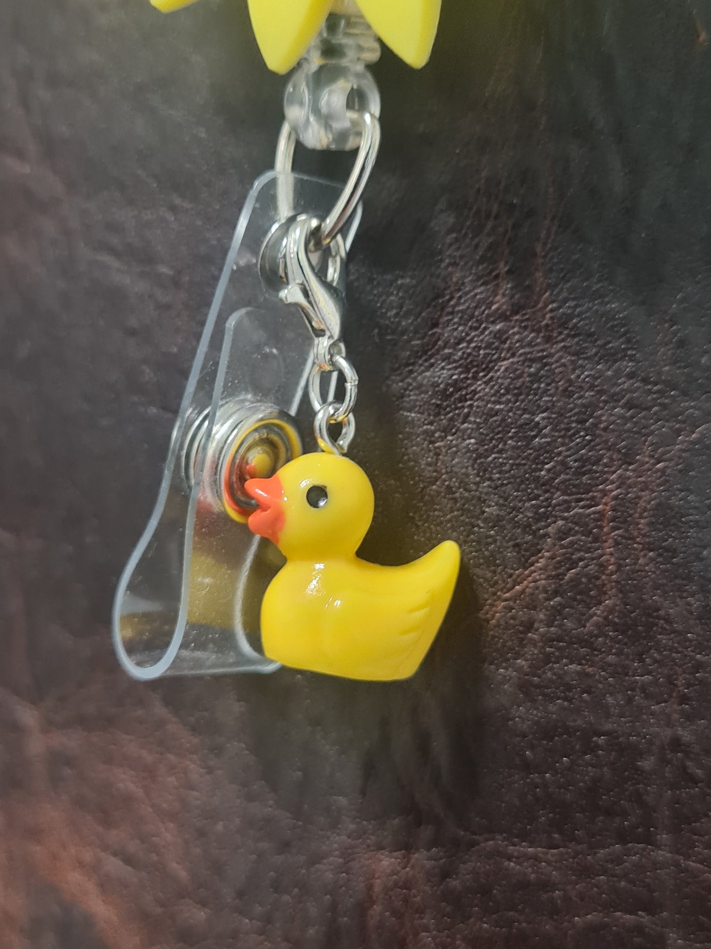 Rubber Ducky ~ ID Badge Reel Charm ~ Custom Made Charms ~ Badge Buddy ~ Badge Accessories ~ Duck Charm