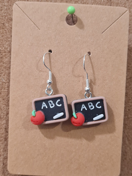 Teacher Earrings ~ Stainless Fish Hook Posts ~ Back to School Earrings