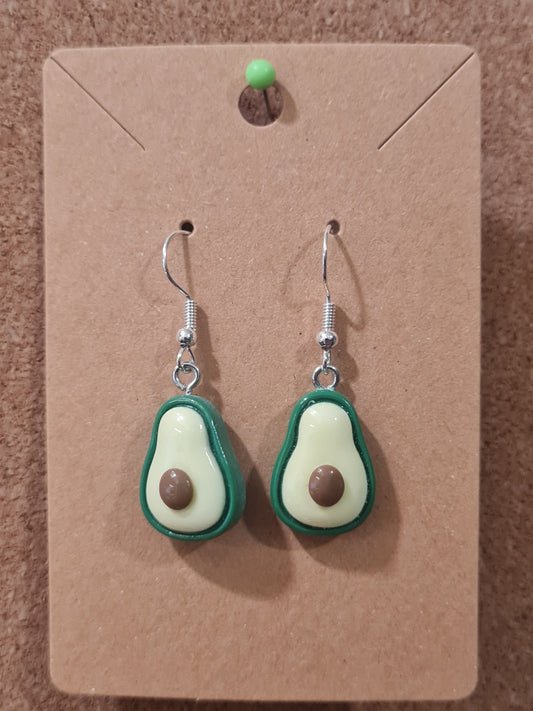 Avocado Earrings ~ Stainless Fish Hook Posts