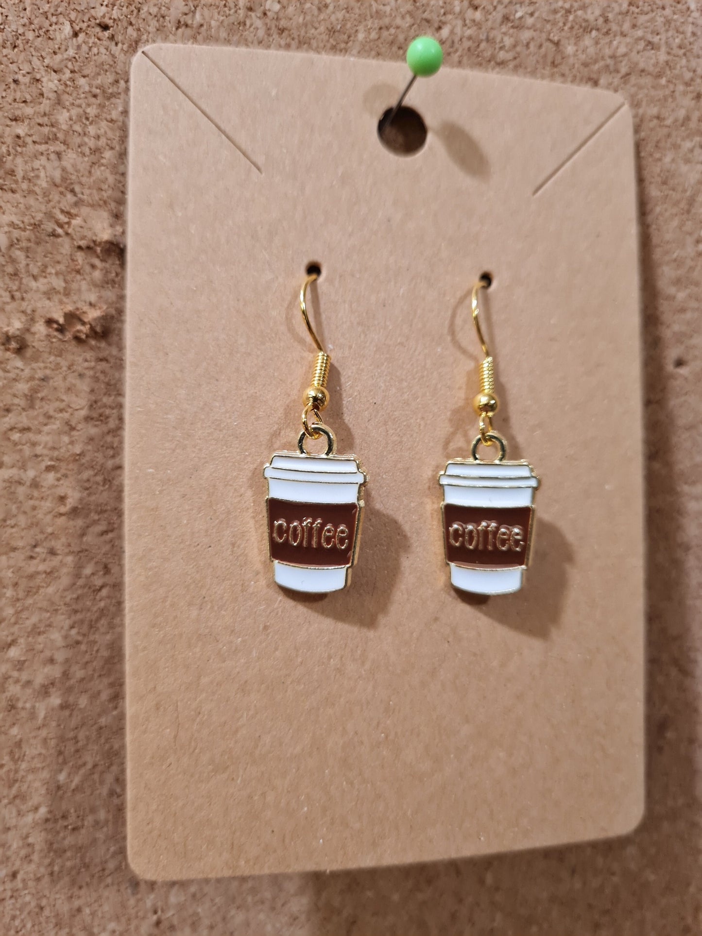 Coffee Cup Earrings ~ Stainless Fish Hook Posts