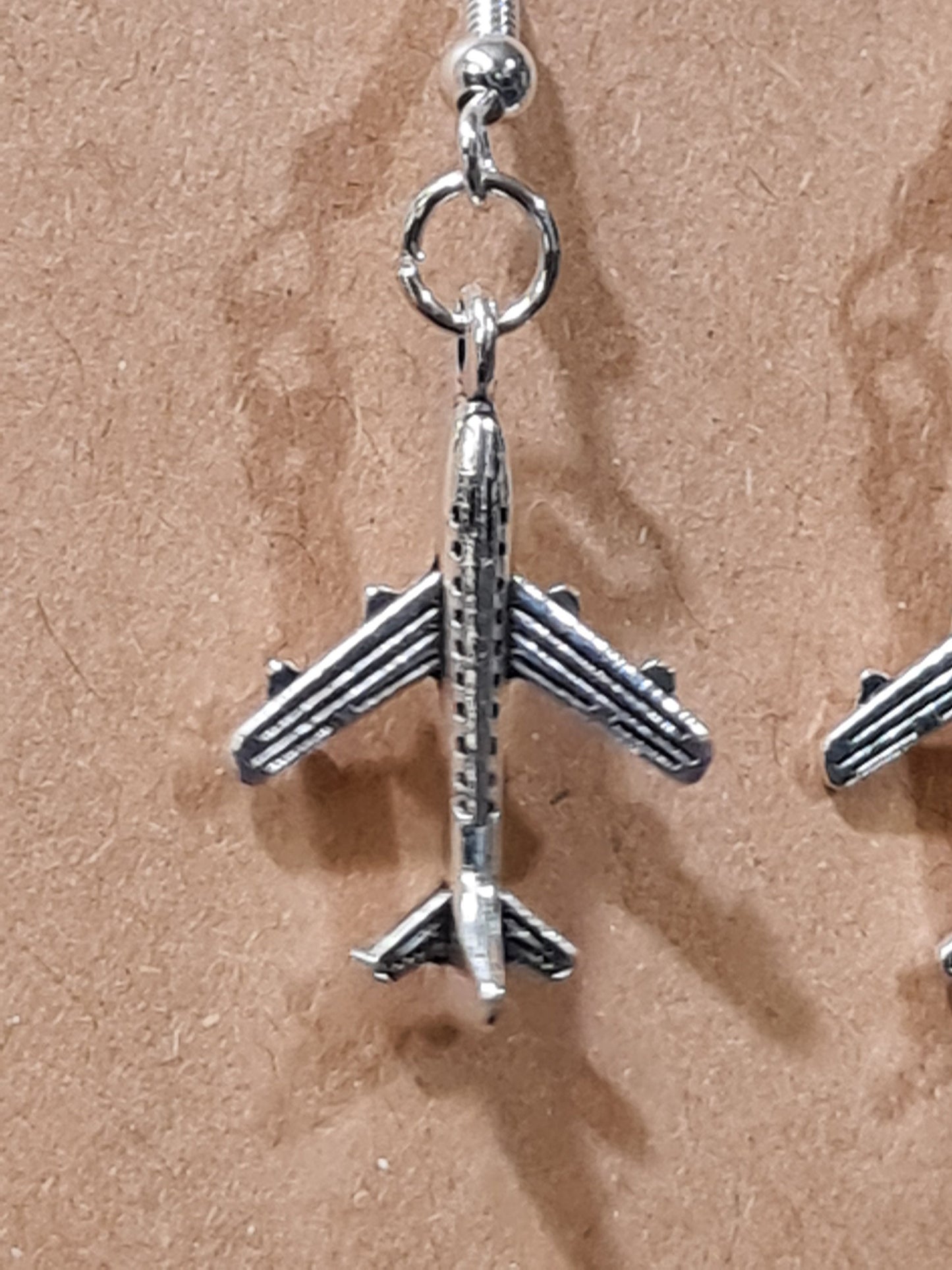 Jet Plane Earrings ~ Stainless Fish Hook Posts ~ Pilot ~ Steward ~ Plane