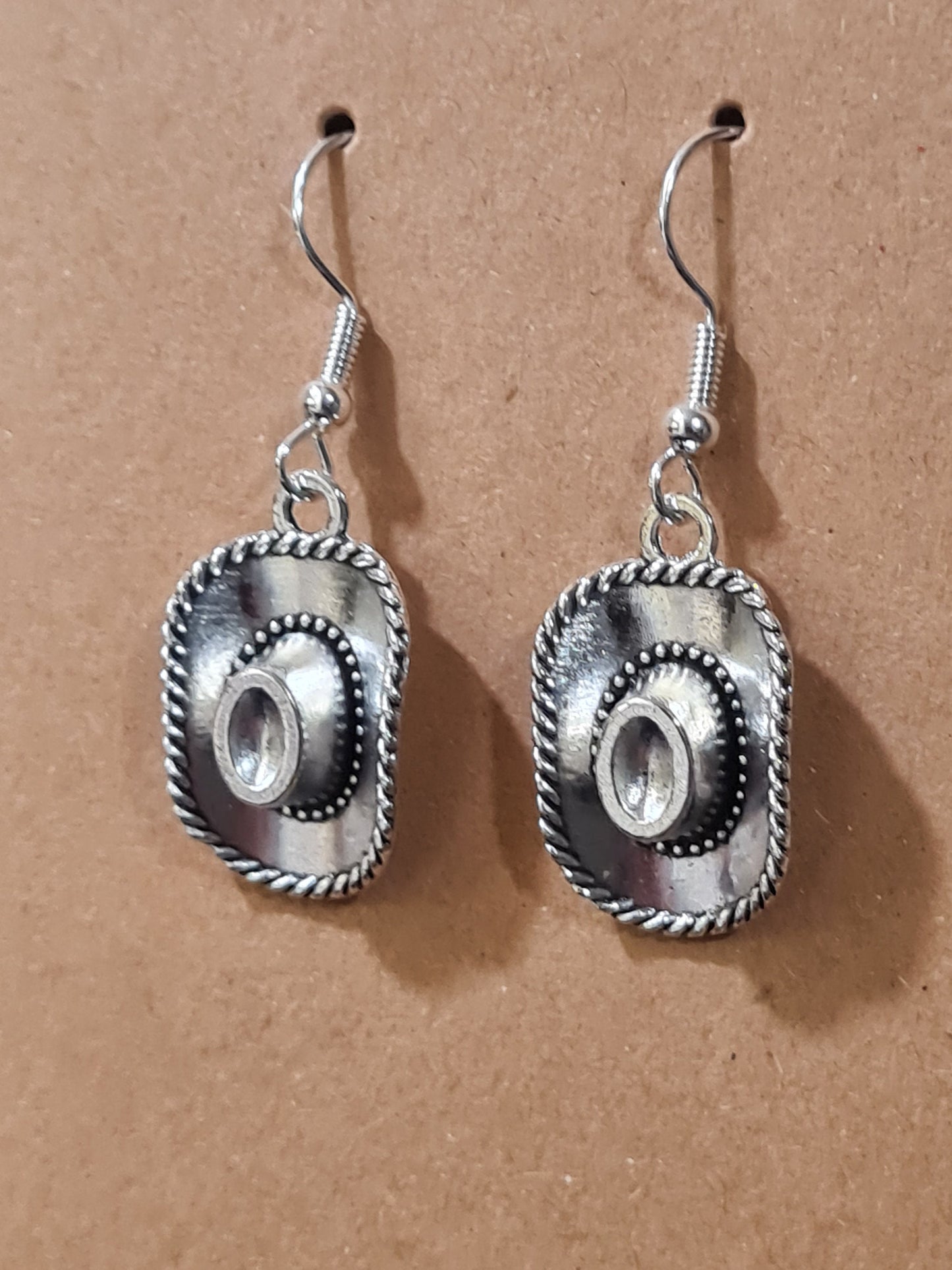Cowboy Hat Earrings ~ Stainless Fish Hook Posts
