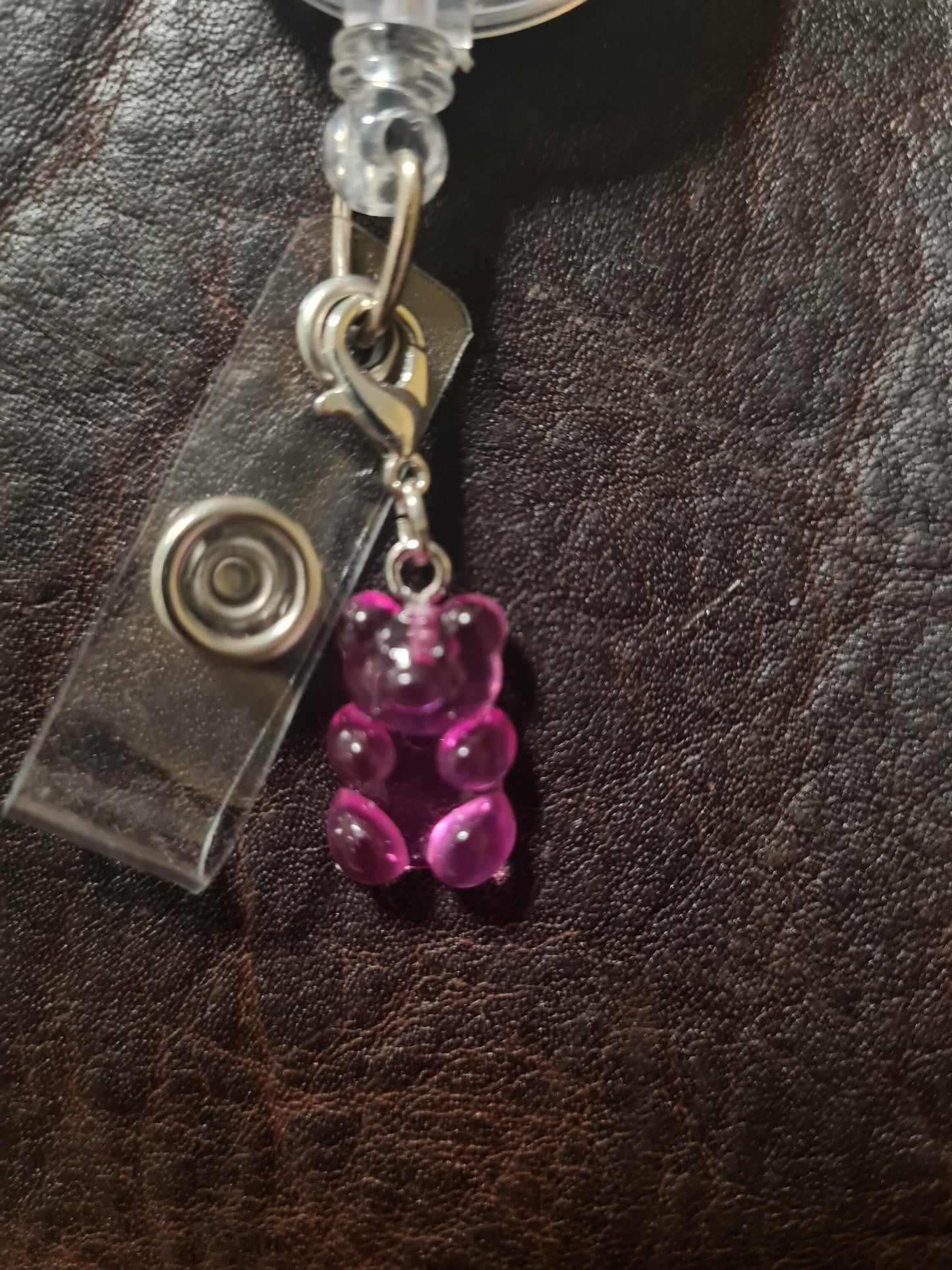 Gummy Bear ~ ID Badge Reel Charm ~ Custom Made Charms ~ Badge Buddy ~ Badge Accessories