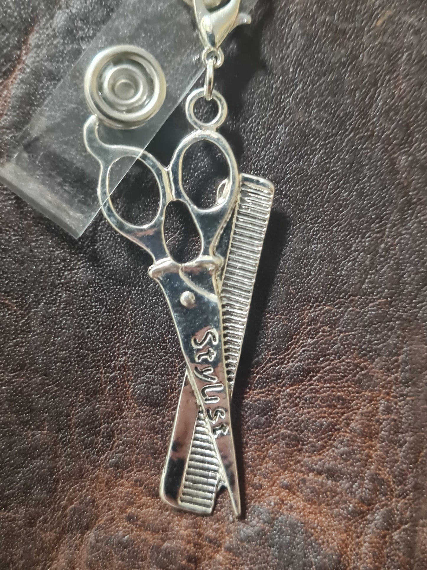 Hair Stylist ~ Beautician ~ ID Badge Reel Charm ~ Custom Made Charms ~ Badge Buddy ~ Badge Accessories