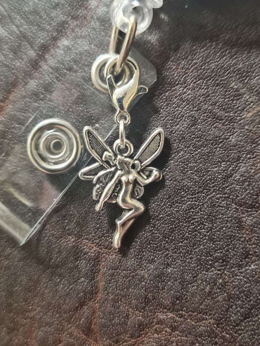 Fairy ~ ID Badge Reel Charm ~ Custom Made Charms ~ Badge Buddy ~ Badge Accessories