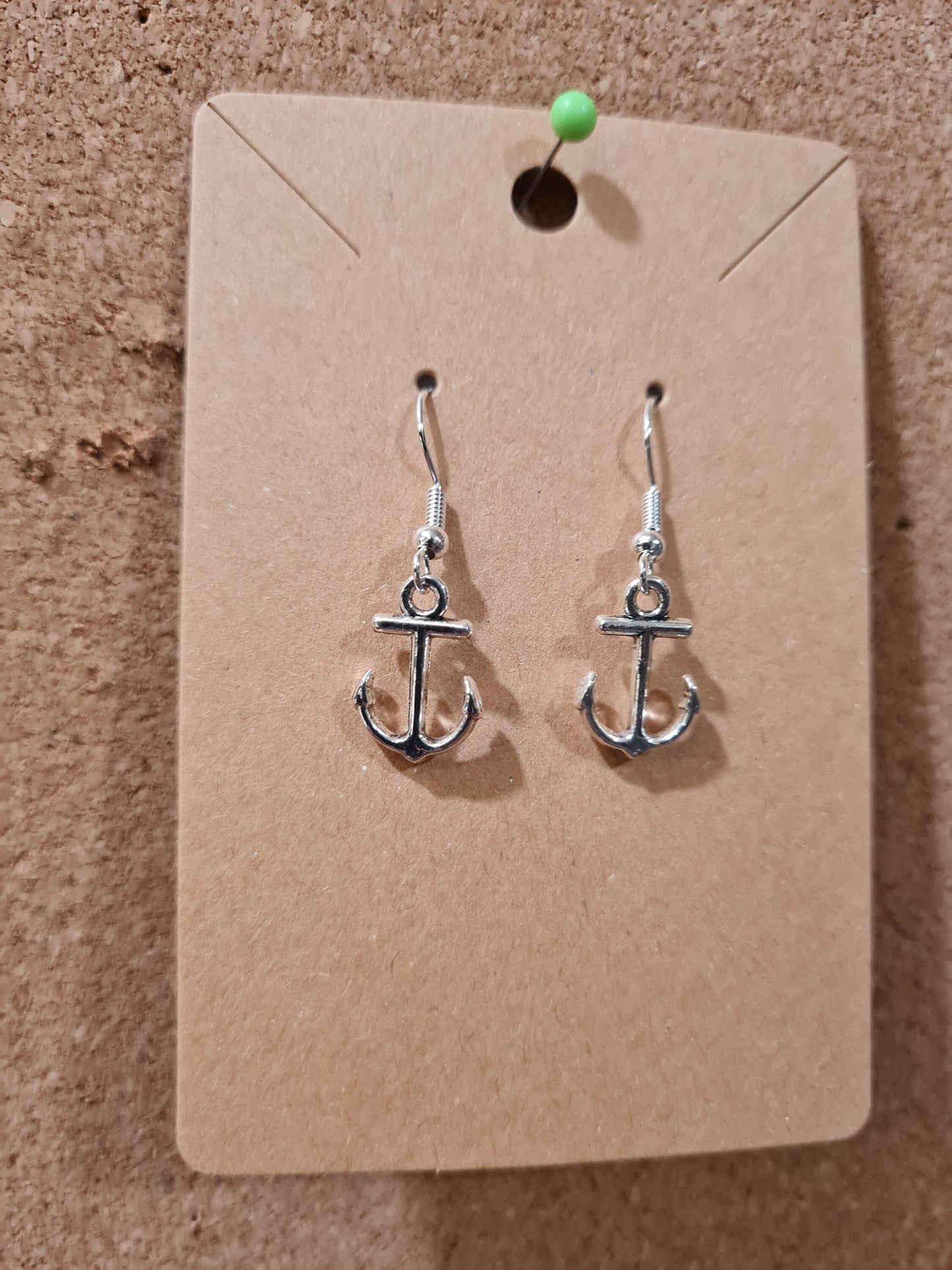 Anchor Earrings ~ Stainless Fish Hook Posts ~
