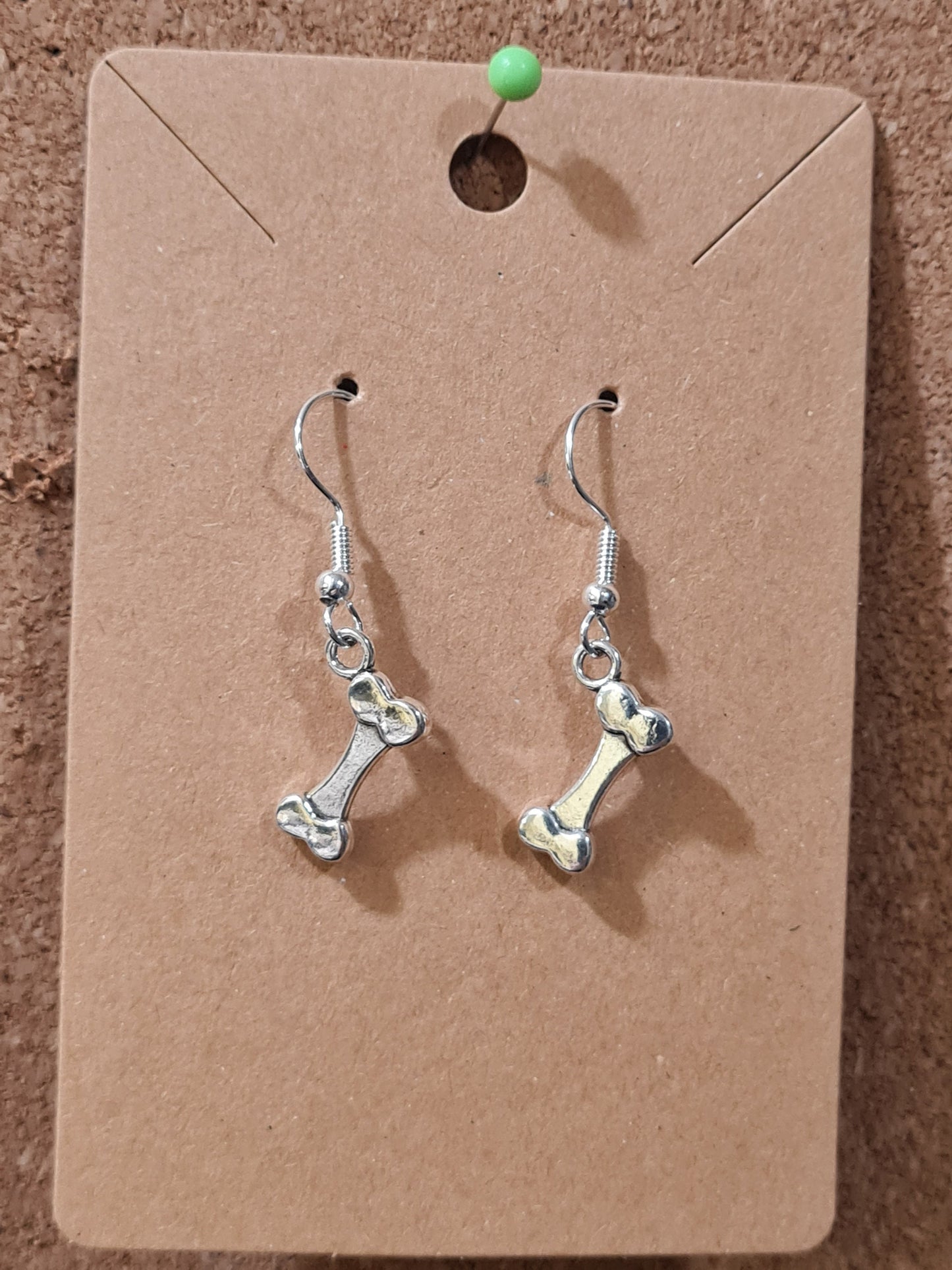 Dog Bone Earrings ~ Stainless Fish Hook Posts