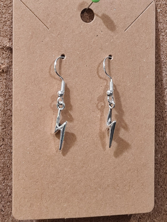 Lightning Earrings ~ Stainless Fish Hook Posts ~