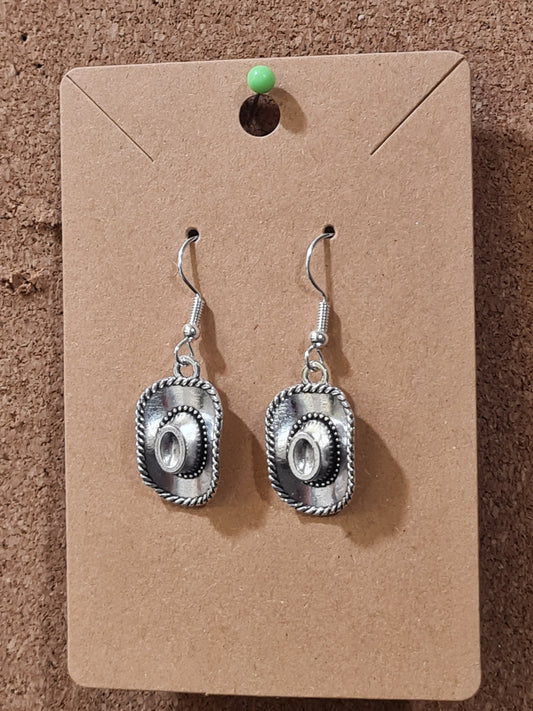 Cowboy Hat Earrings ~ Stainless Fish Hook Posts
