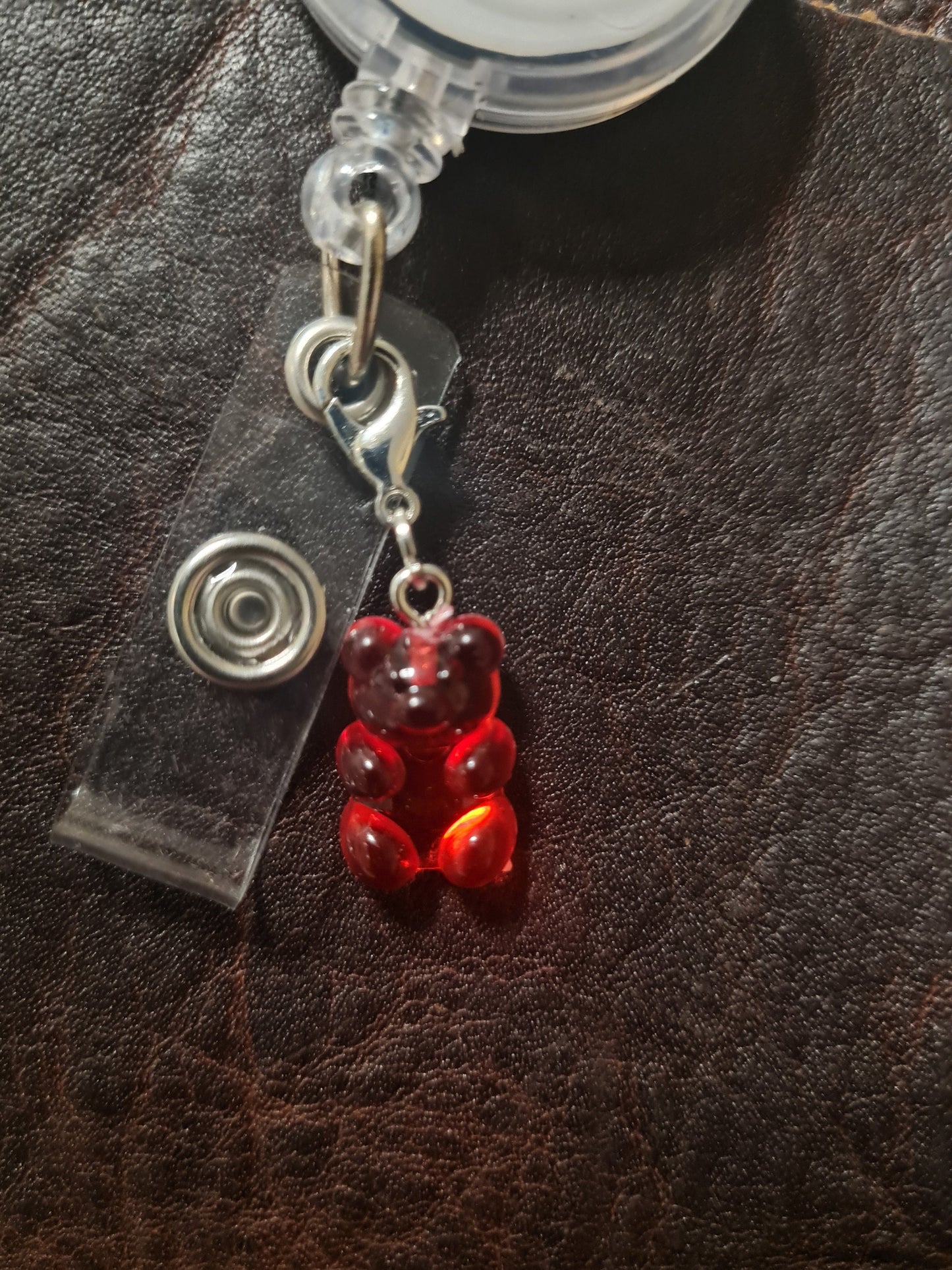 Gummy Bear ~ ID Badge Reel Charm ~ Custom Made Charms ~ Badge Buddy ~ Badge Accessories