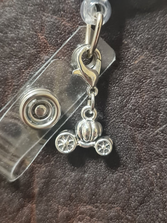 Cinderella ~ Cinderella's Coach  ~ ID Badge Reel Charm ~ Custom Made Charms ~ Badge Buddy ~ Badge Accessories